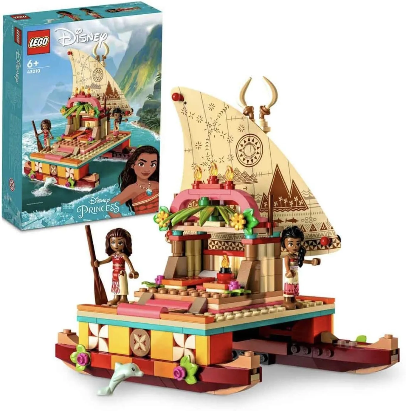 LEGO Disney Princess Moana's Wayfinding Boat Building Toy 43210