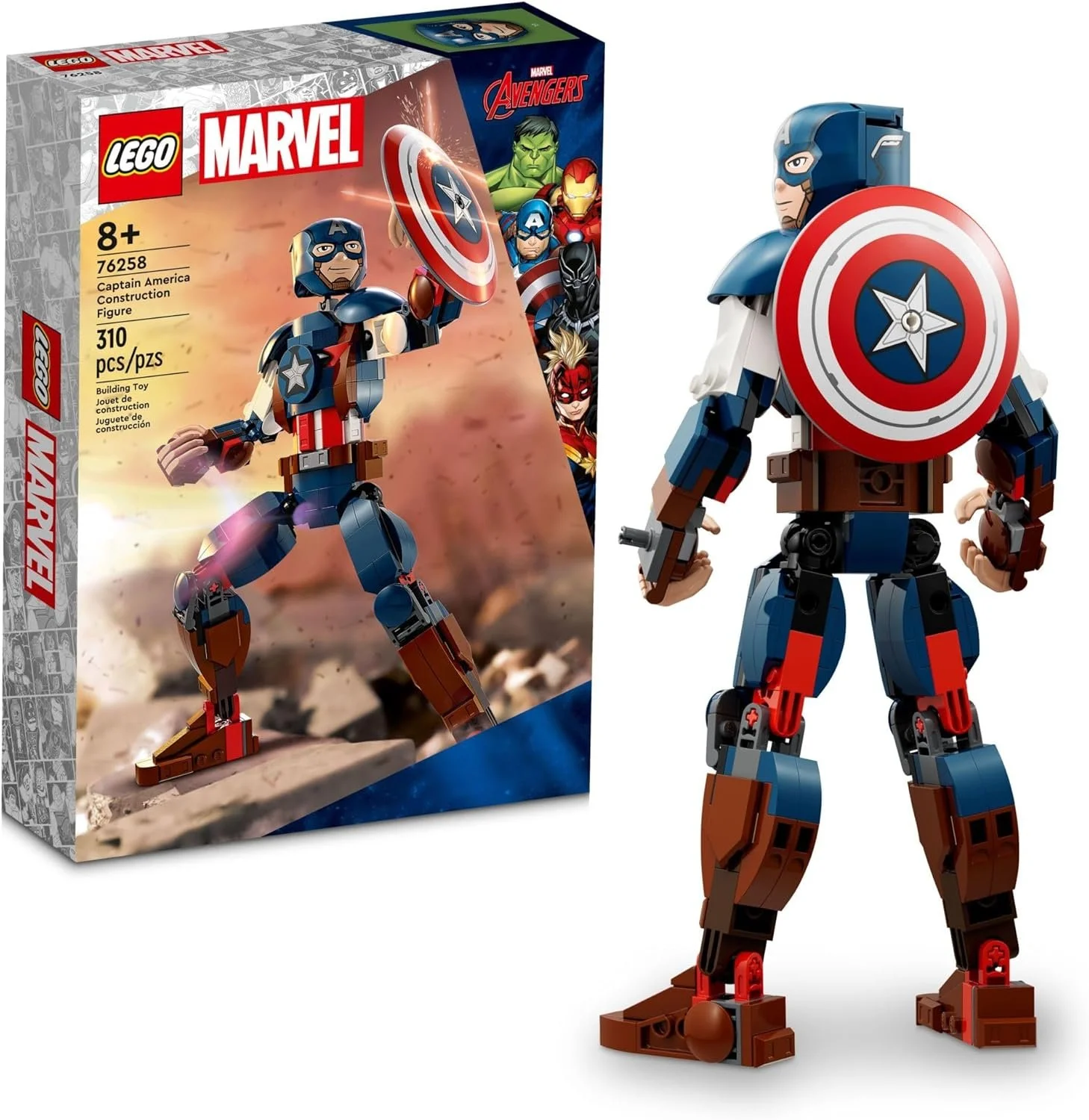 LEGO Marvel Captain America Construction Figure 76258