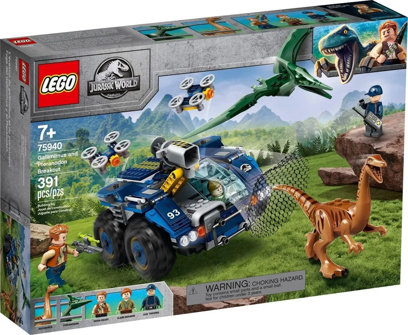 LEGO Jurassic World Gallimimus and Pteranodon Breakout 75940