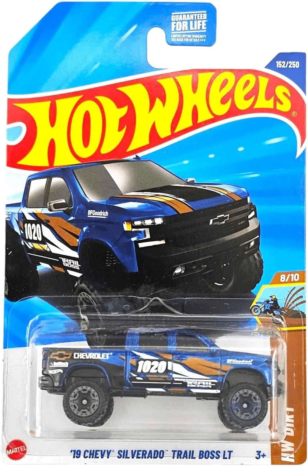 Hot Wheels '19 Chevy Silverado Trail Boss LT [Blue], HW Dirt 8/10, 152/250