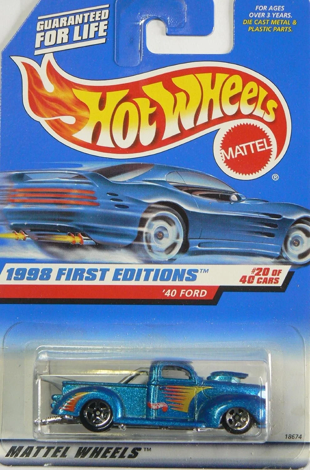 Hot Wheels 1998 First Editions 1940 Ford Pickup #20 of 40 Cars