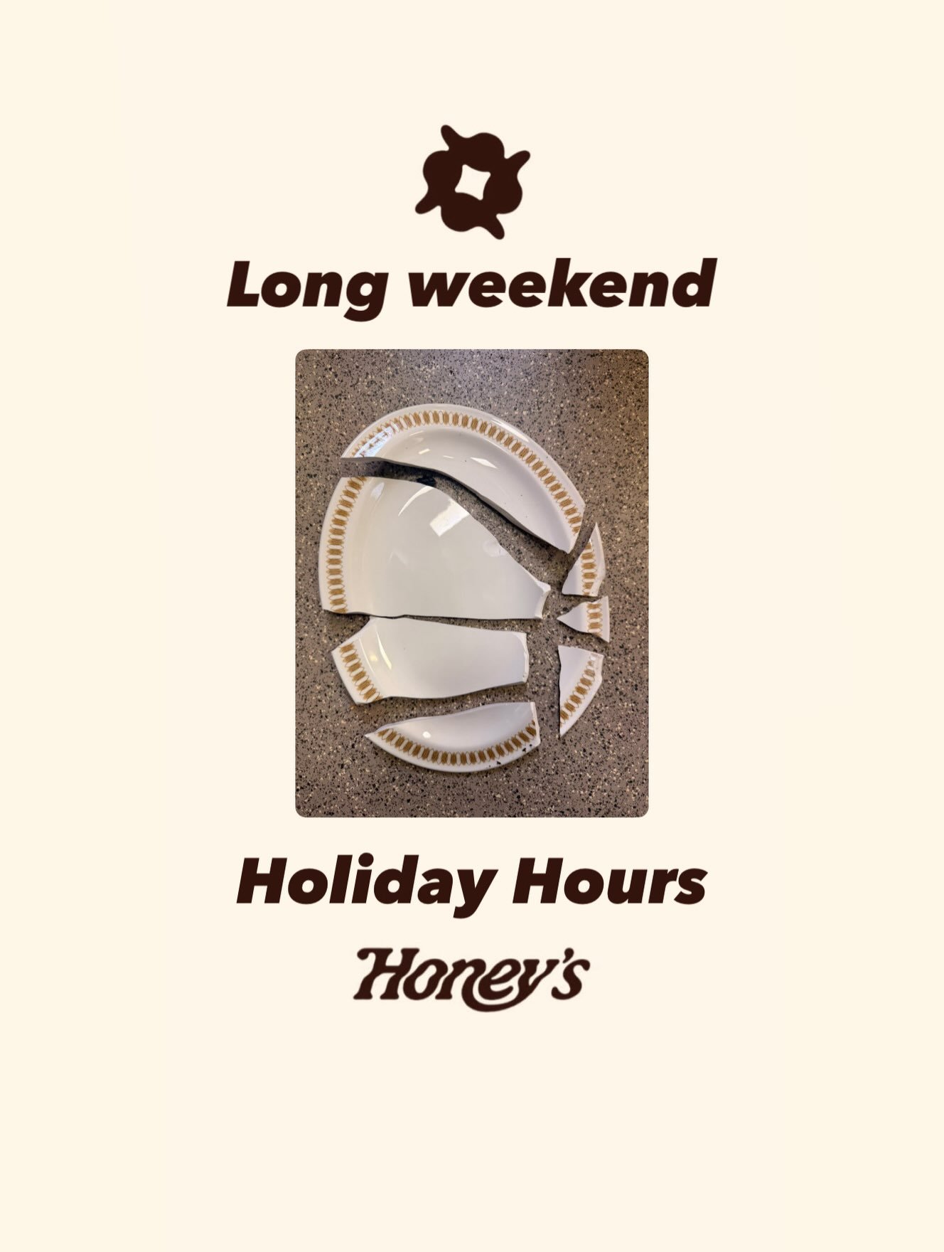 Grand final long weekend hours. 
Friday // closed. 
Saturday // 8am - 12pm serving just out of our cabinet. Coffee &amp; Cake baby 
Sunday //. All day. Party hours. Breakfast and wine. Open late xo