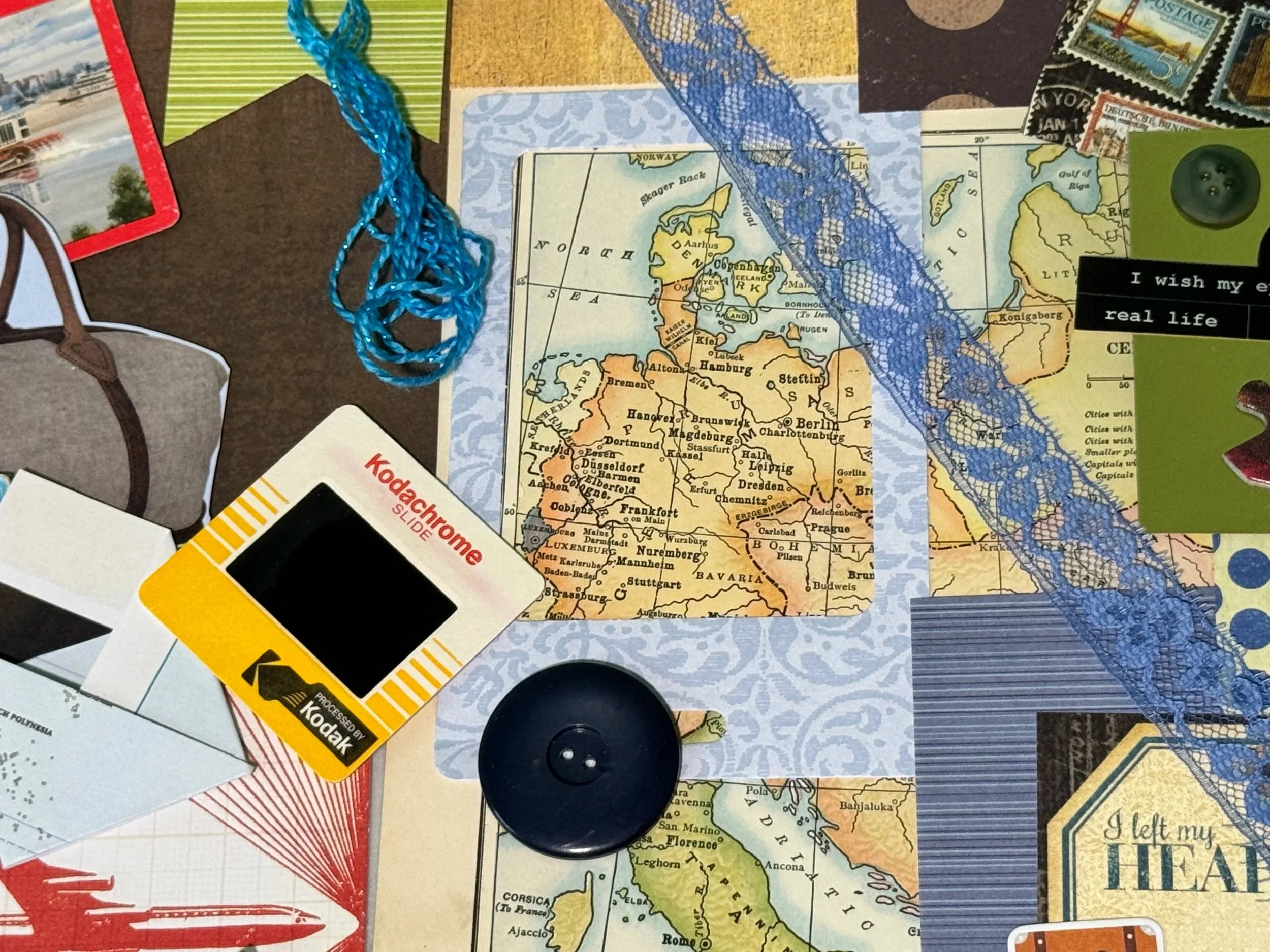 ✈️ Vintage Travel Junk Journal Kit