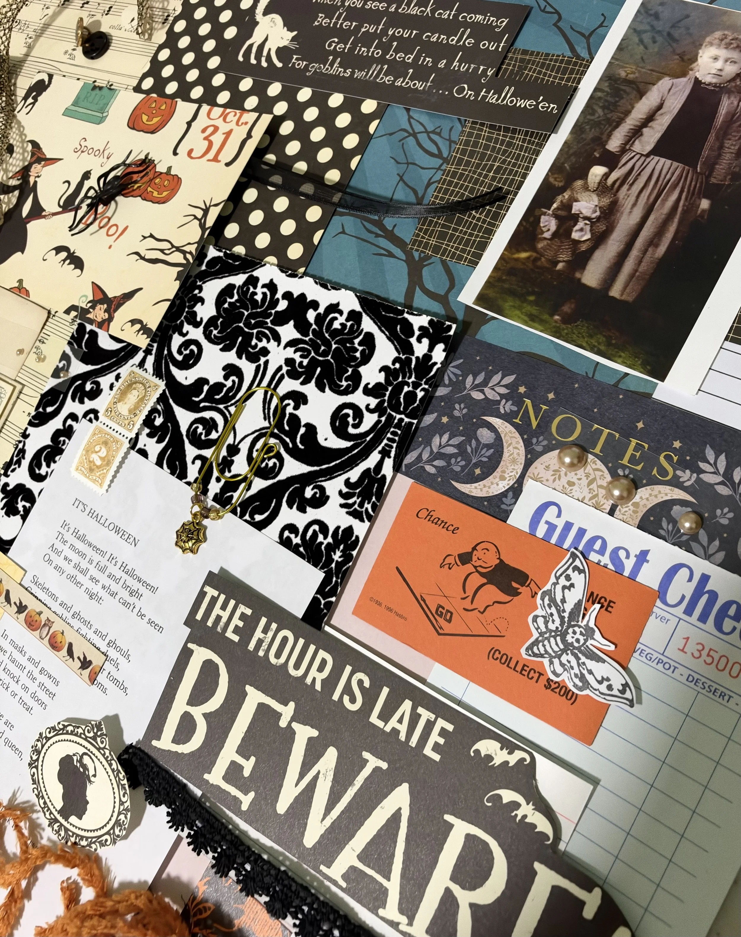Vintage Halloween Mini Junk Journal Kit