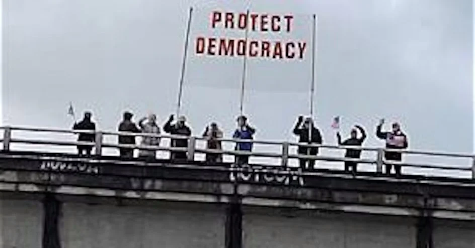overpass protest
