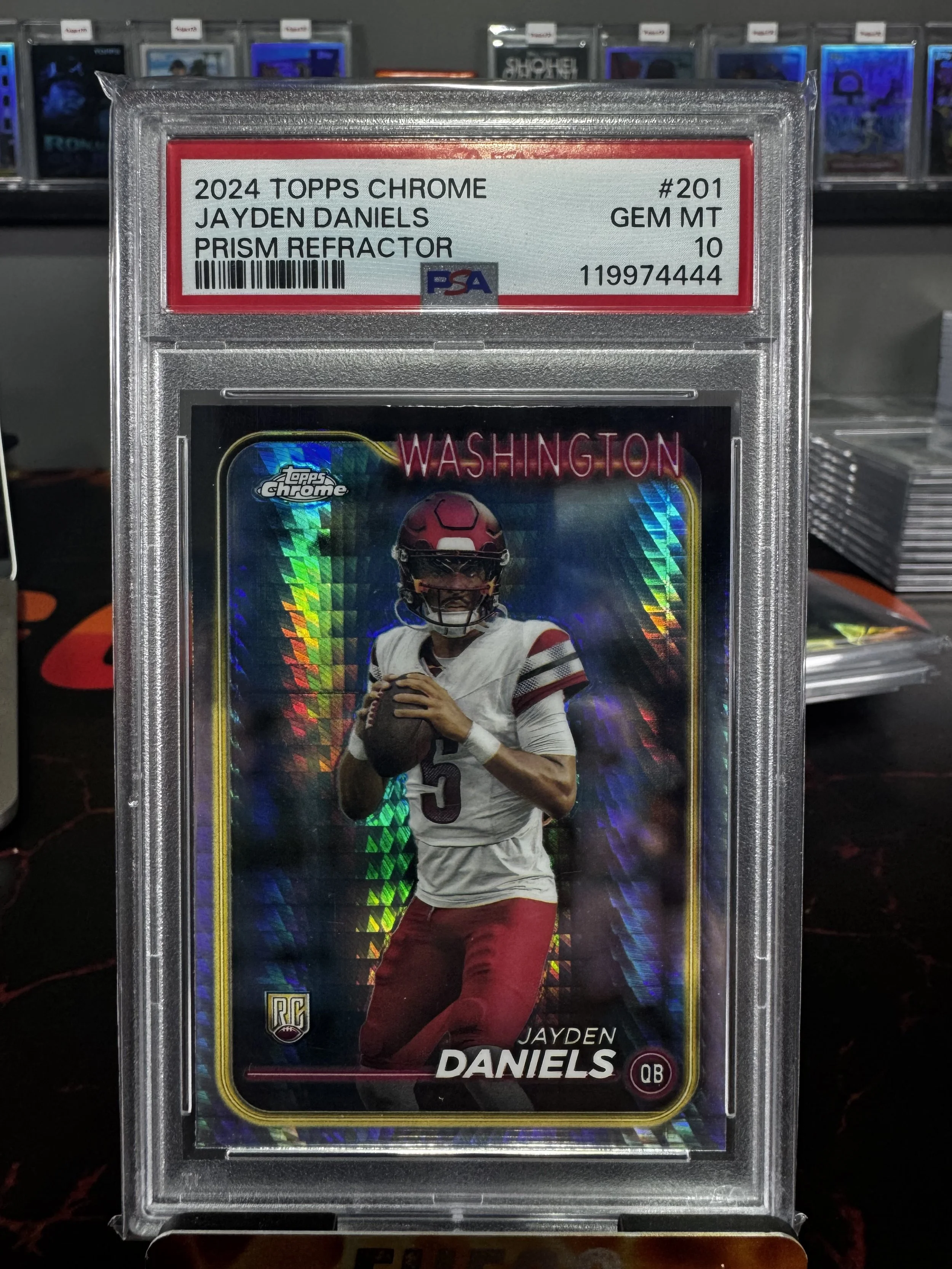2024 Topps Chrome Jayden Daniels Prism Refractor RC PSA 10