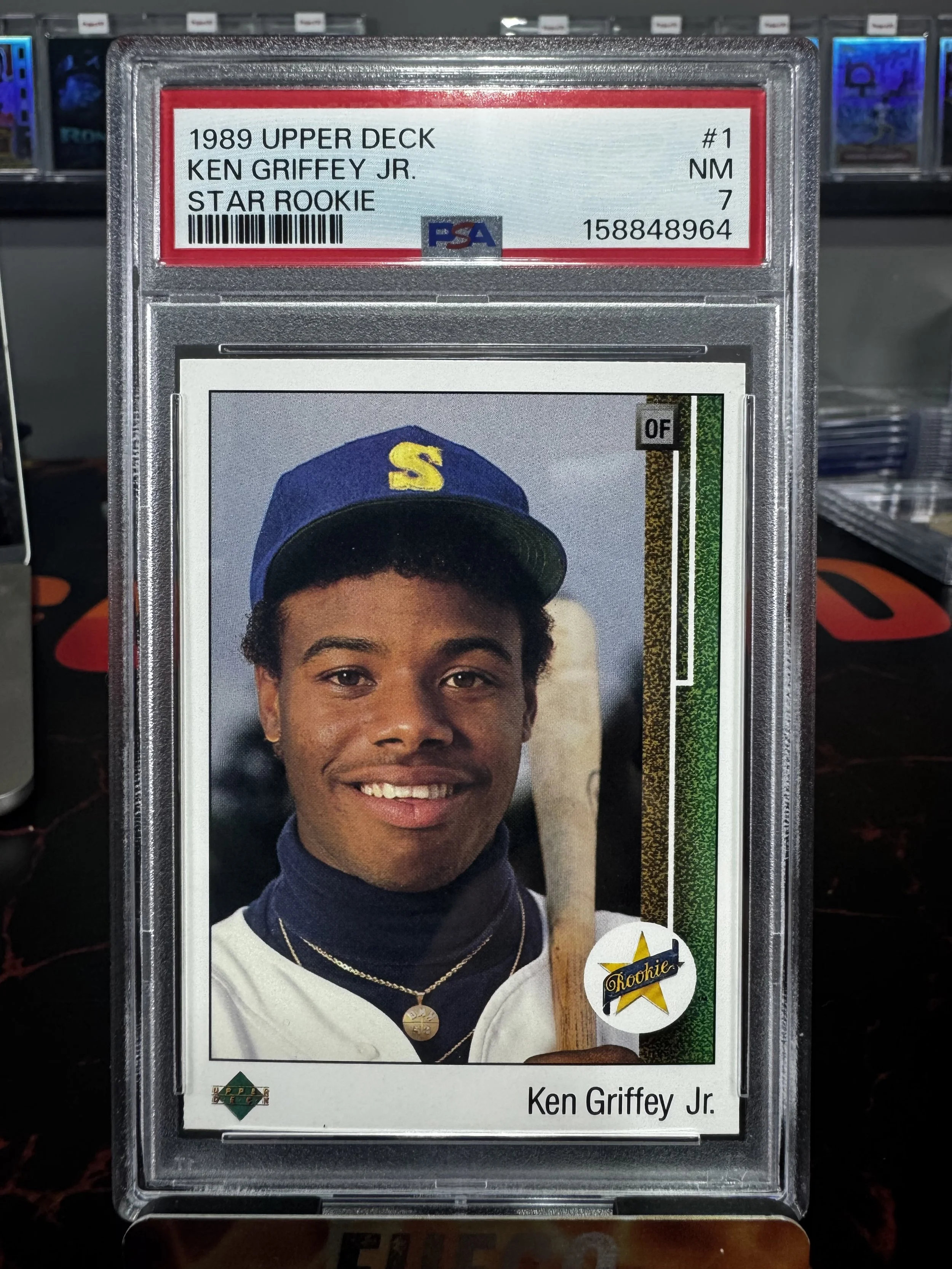 1989 Upper Deck Ken Griffey Jr. Star Rookie Card - PSA 7