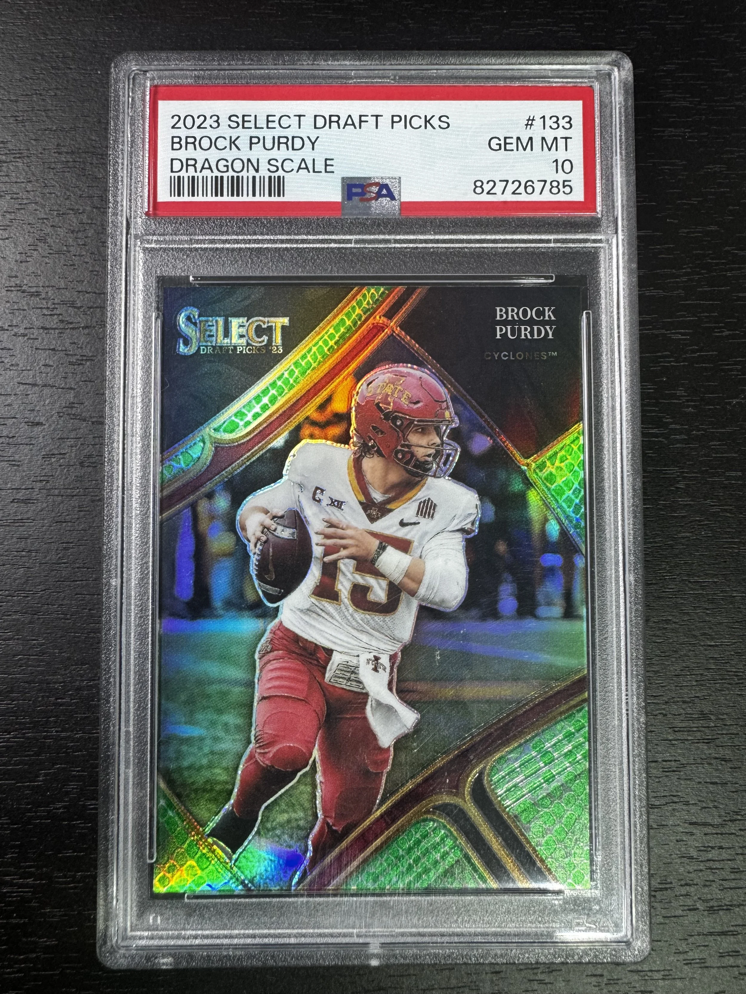 2023 Select Brock Purdy Draft Picks Dragon Scale RC PSA 10