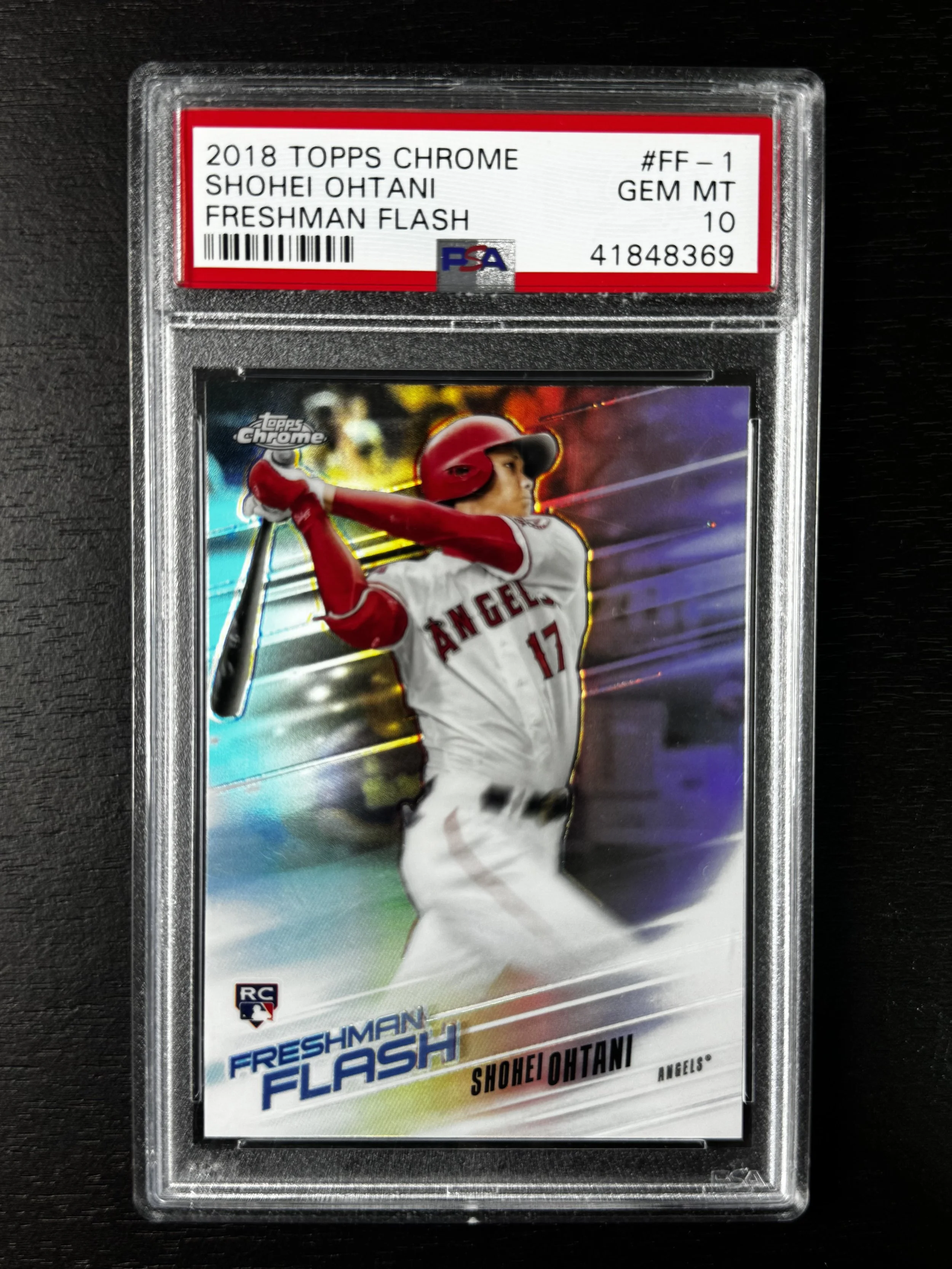 2018 Topps Chrome Shohei Ohtani RC Freshman Flash PSA 10