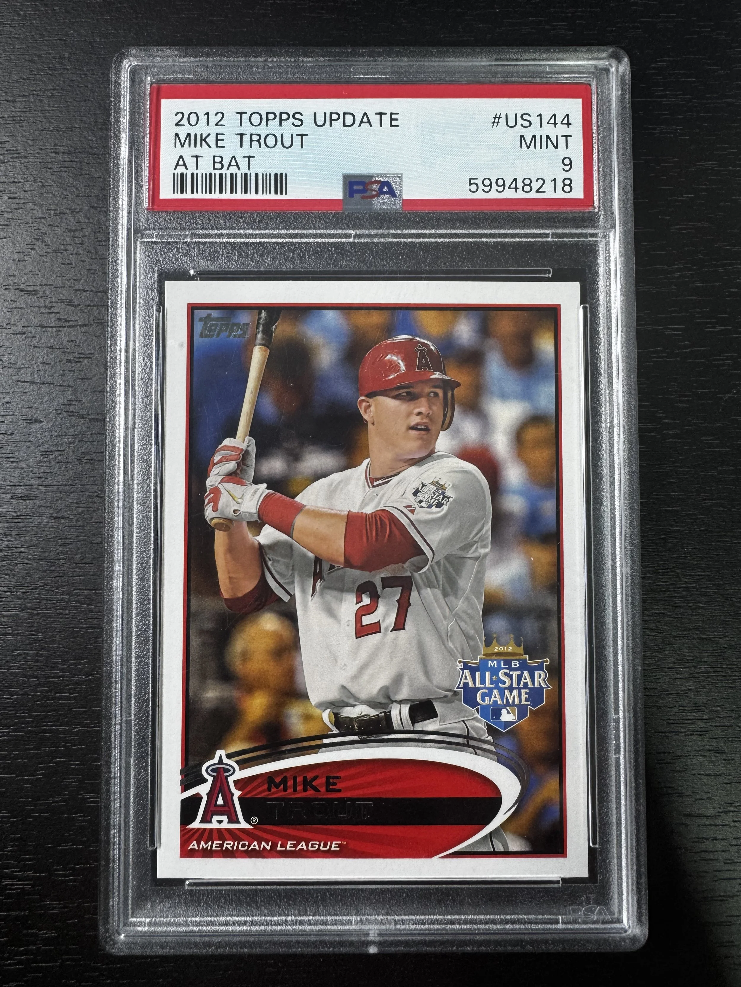 2012 Topps Update Mike Trout RC PSA 9