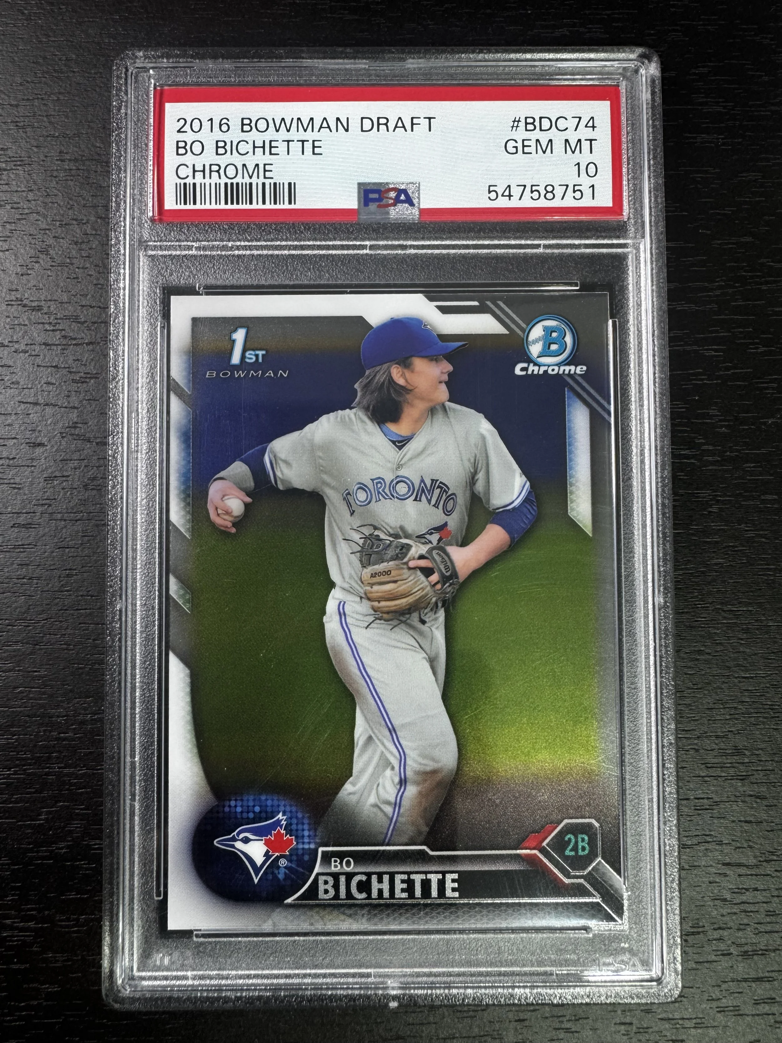2016 Bowman Draft Chrome Bo Bichette RC PSA 10