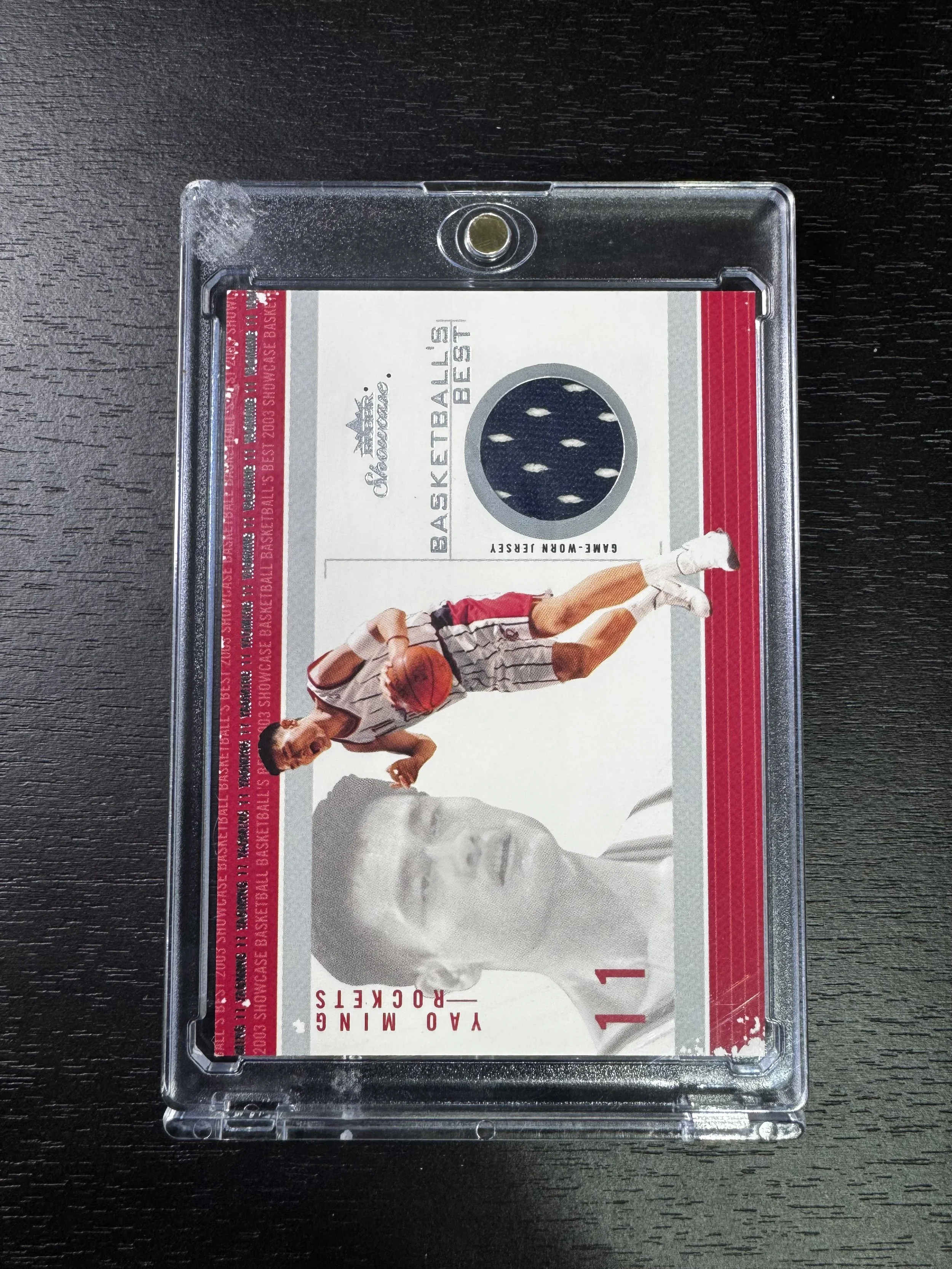 2003-04 Fleer Yao Ming Showcase Game-Worn Jersey Patch
