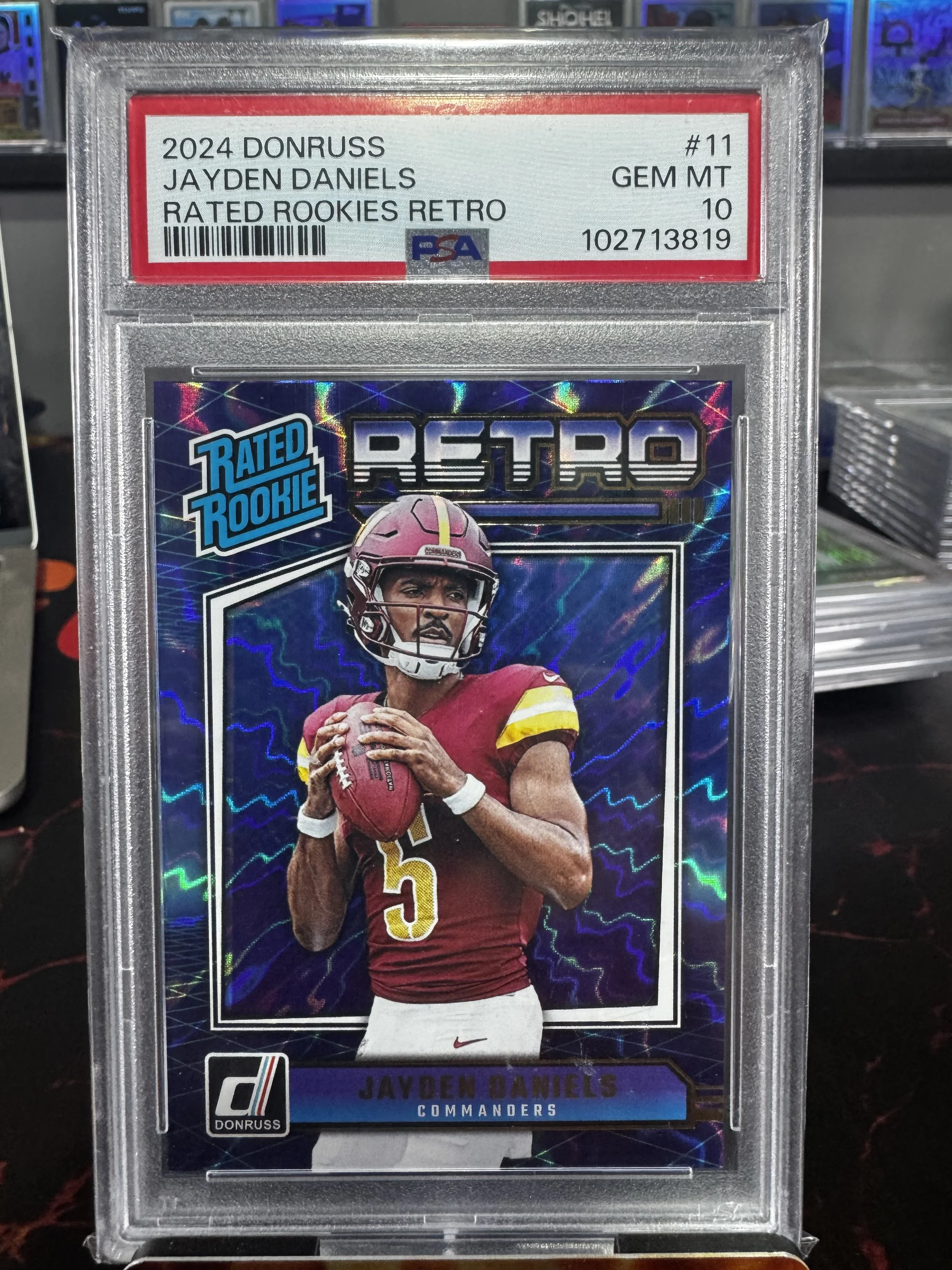 2024 Donruss Jayden Daniels Rated Rookies Retro RC PSA 10