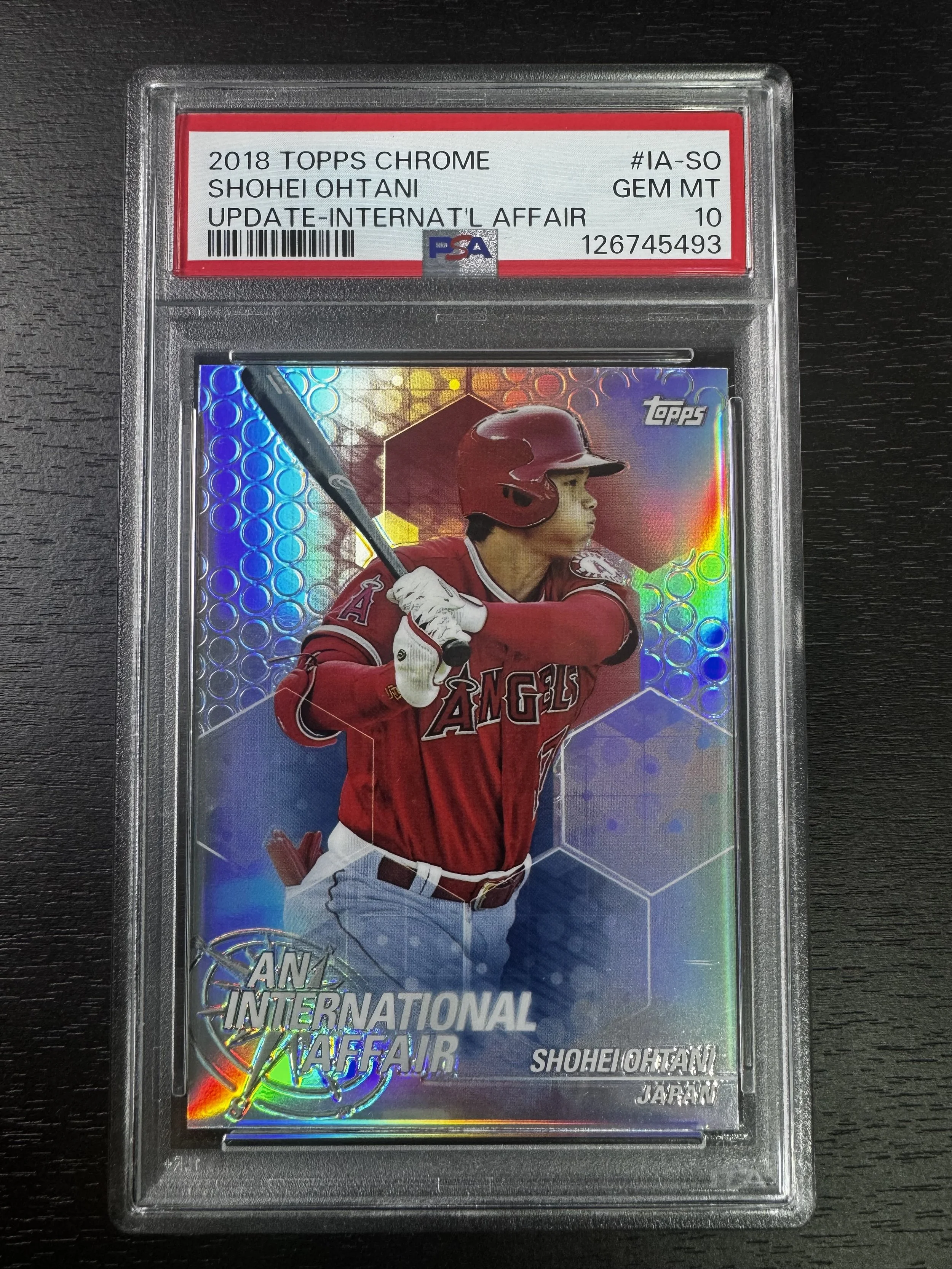 2018 Topps Chrome Shohei Ohtani International Affair RC PSA 10