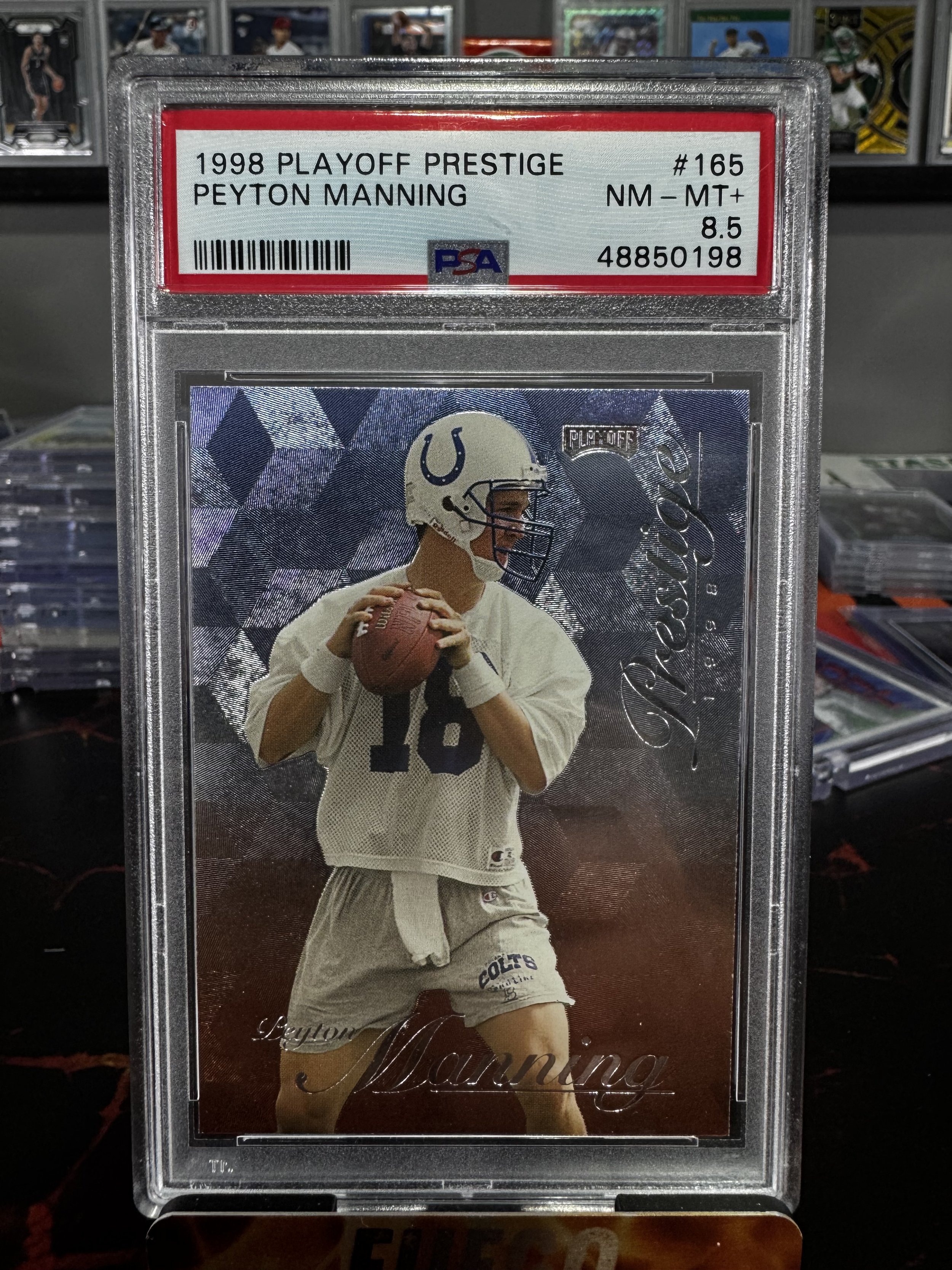 1998 Playoff Prestige Peyton Manning RC PSA 8.5