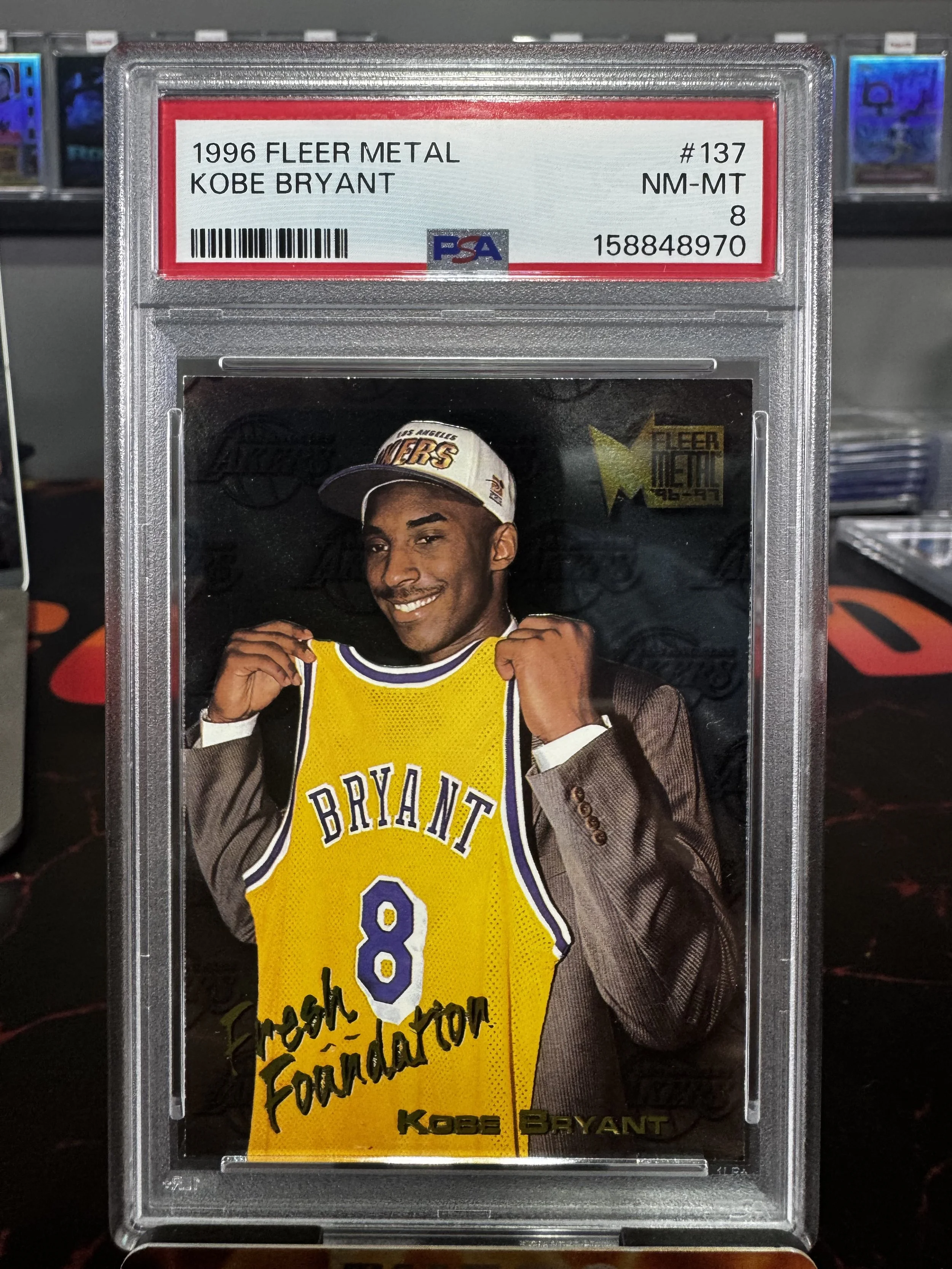 1996 Fleer Metal Kobe Bryant Fresh Foundation RC - PSA 8