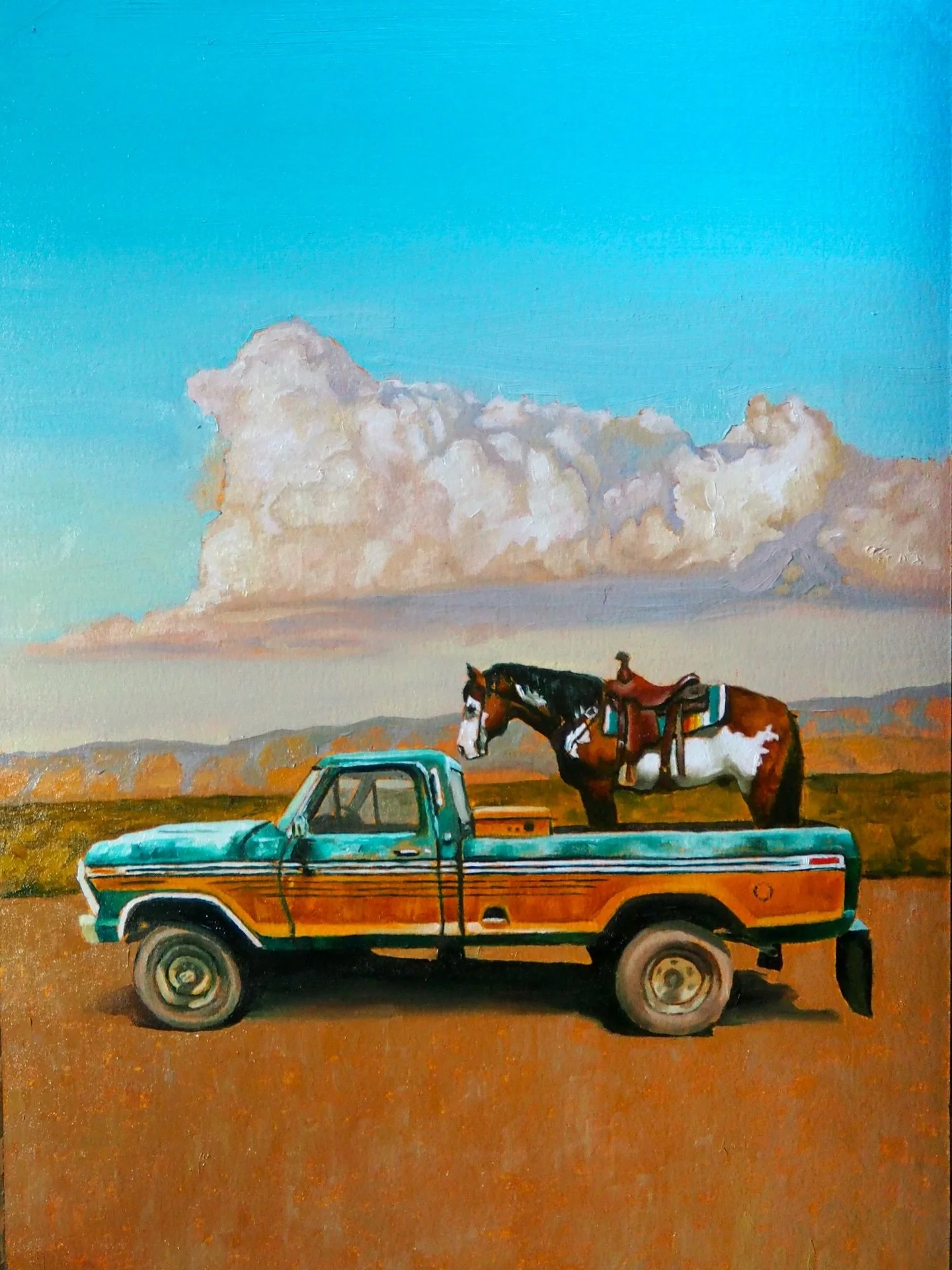 And the title winner is&hellip; HORSE POWER! 

Thanks yall! Naming a piece can be the hardest part sometimes. 

#western 
#westernart 
#cowboyart