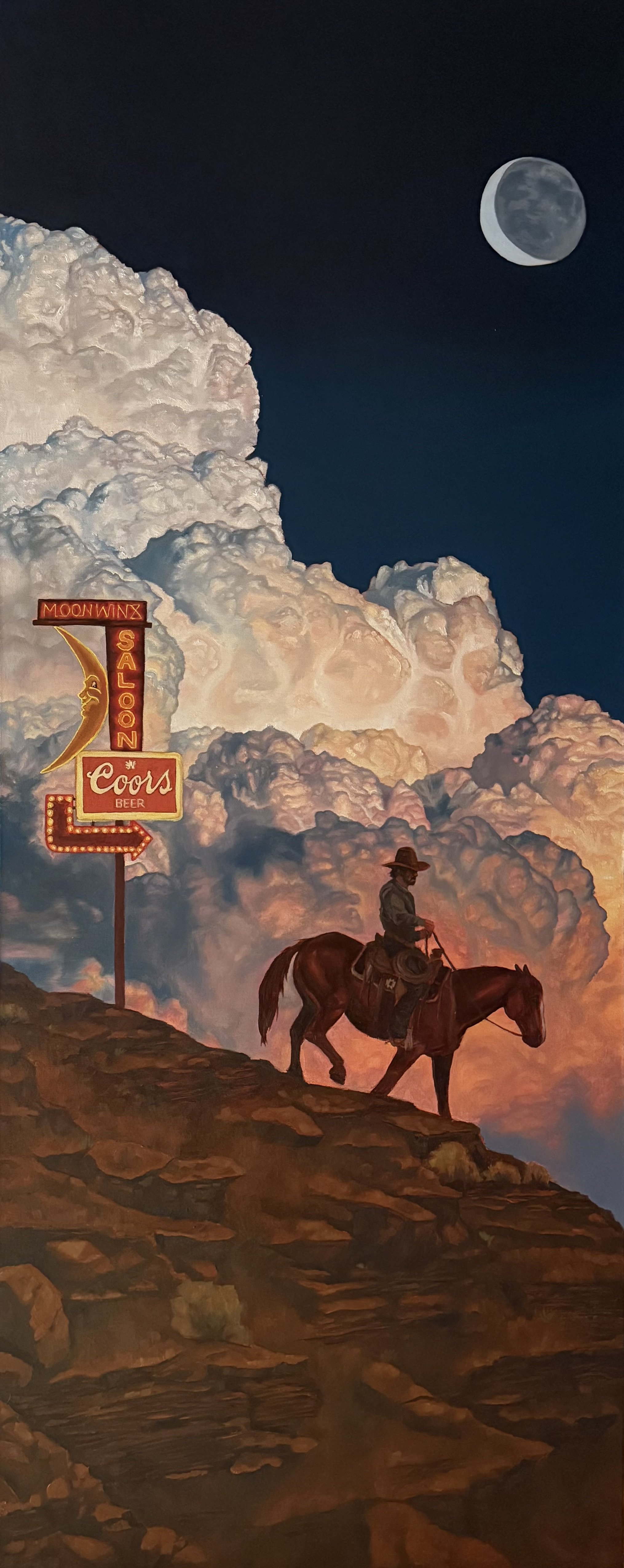 "Happy Hour" $5800 Oil on Canvas - Available at A.R. Mitchell Museum