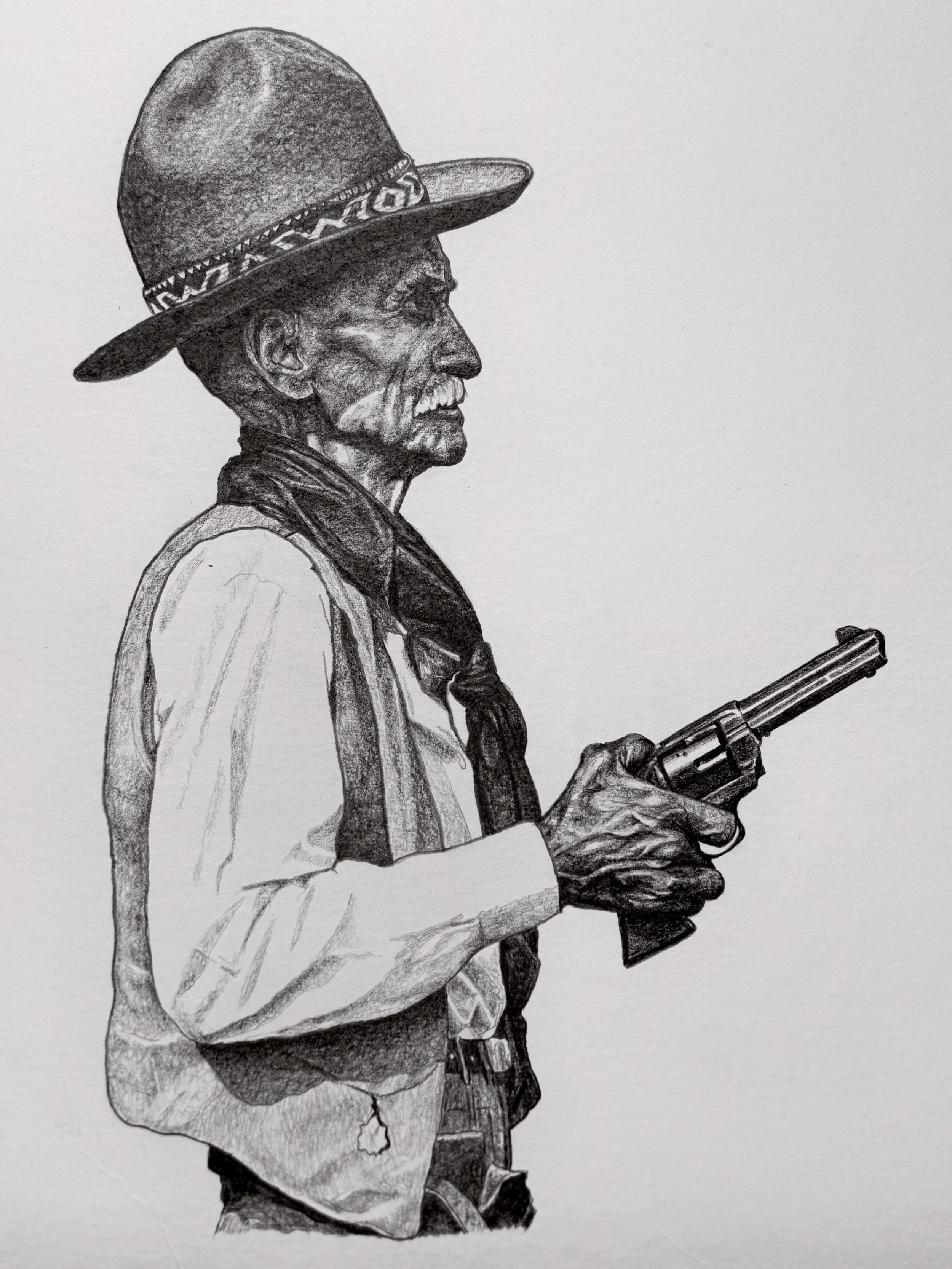 "...But Here's the Kicker..." SOLD - Graphite on Illustration Board