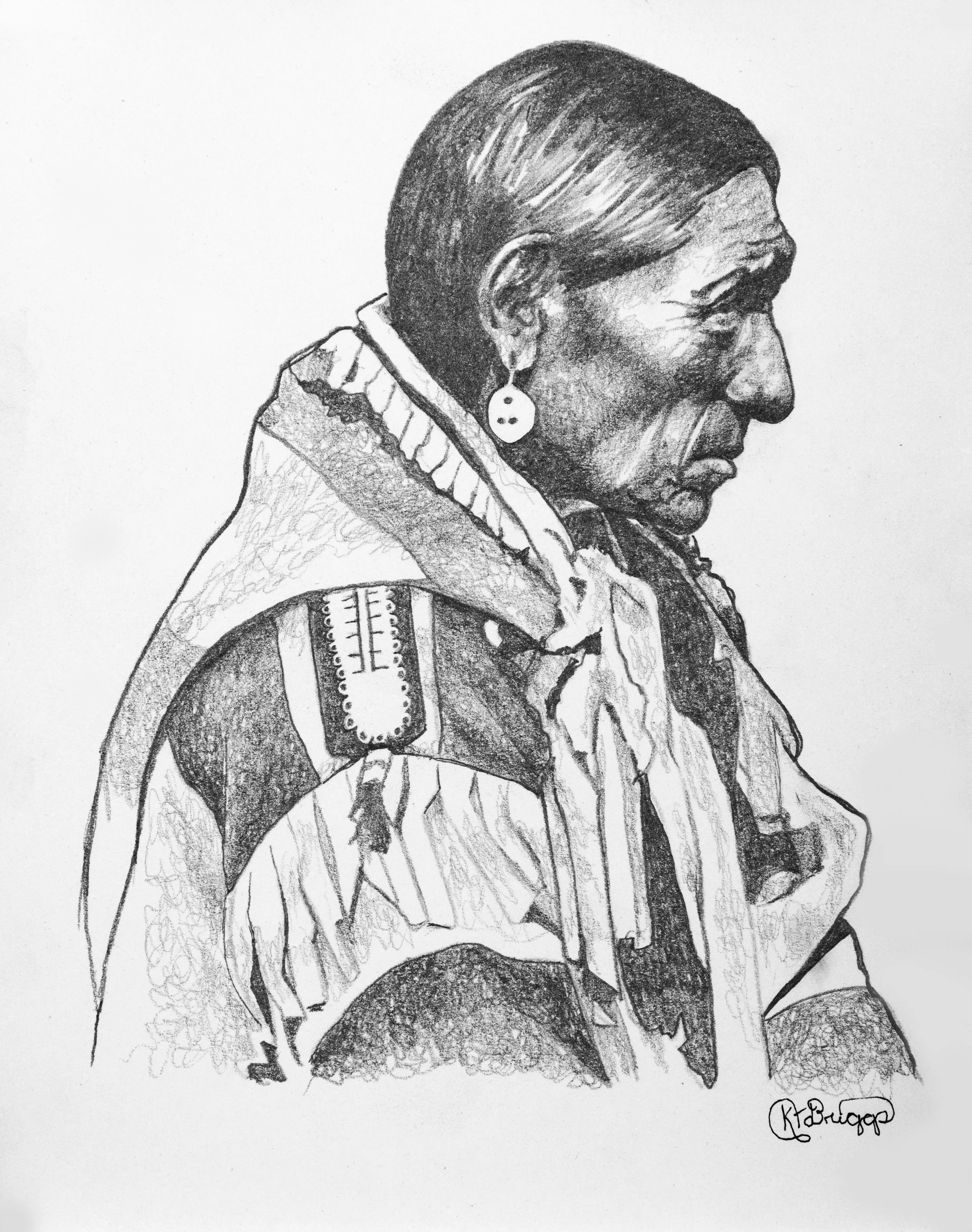 "Turning Robe" $320 - Graphite on paper, Available at The Ranch at Taos Gallery
