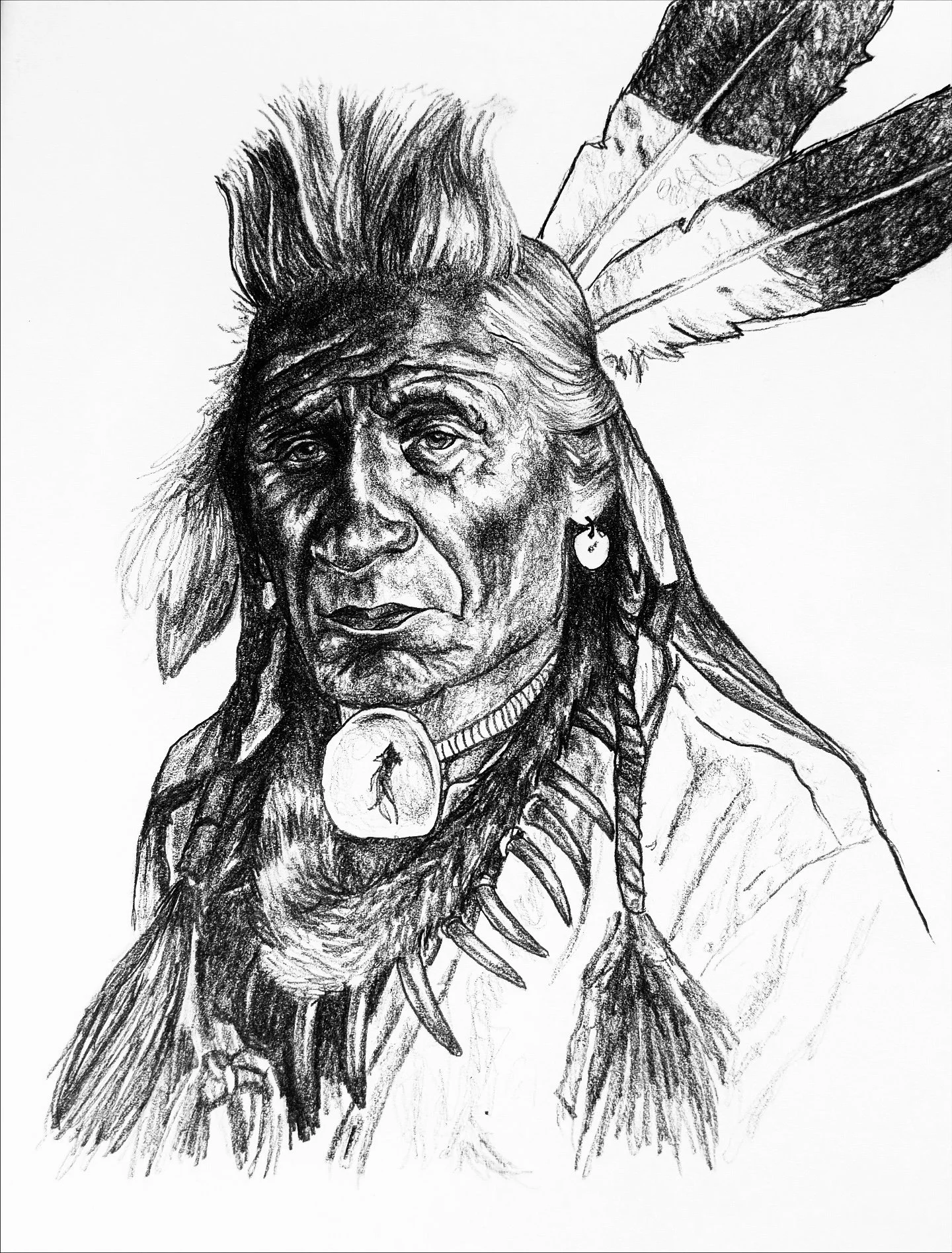 "Weasel Tail" $320 8X10 Graphite Drawing