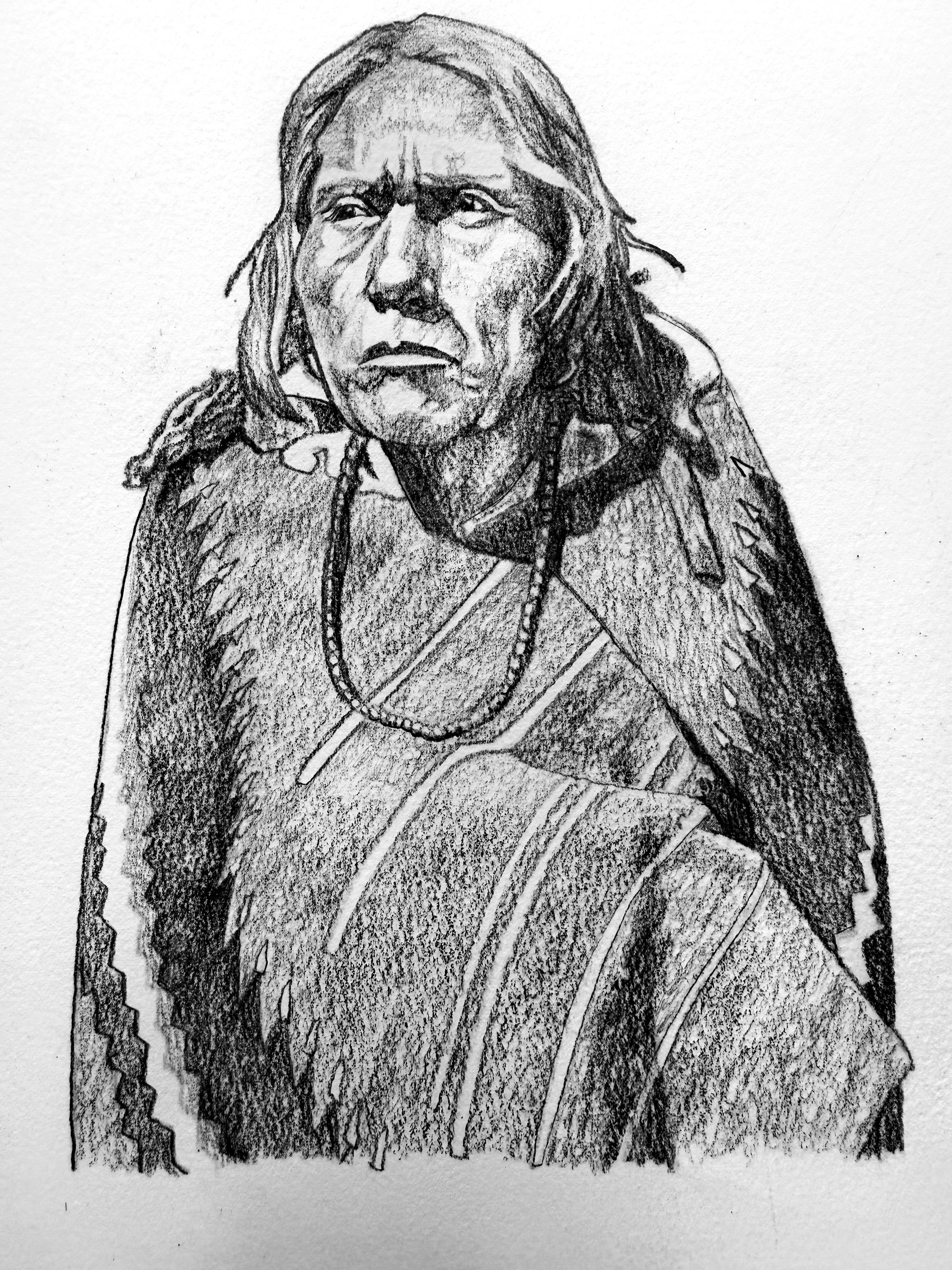 "Antencio" Graphite on Paper - SOLD