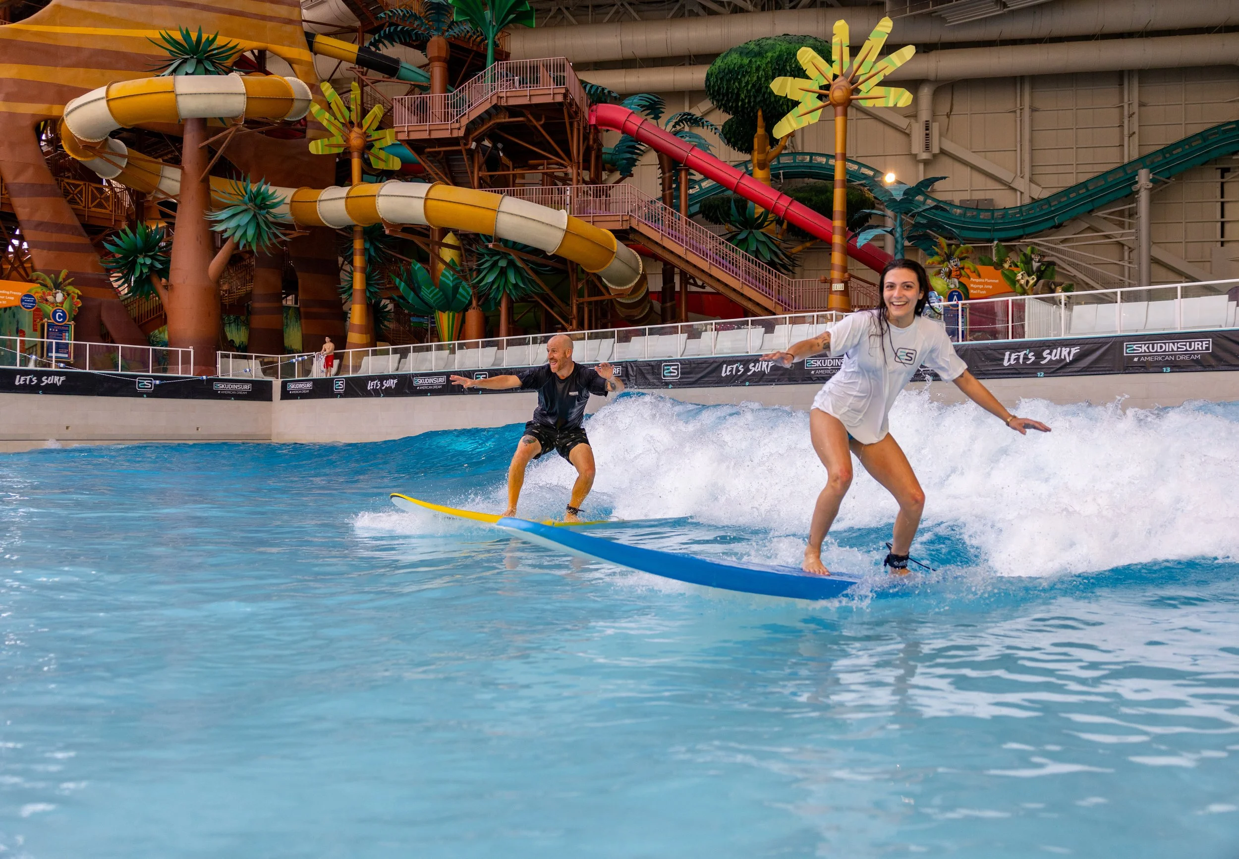 One-on-one indoor surfing lesson with coach