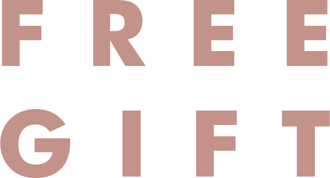 Text that says 'FREE GIFT' in large letters with a pinkish color.