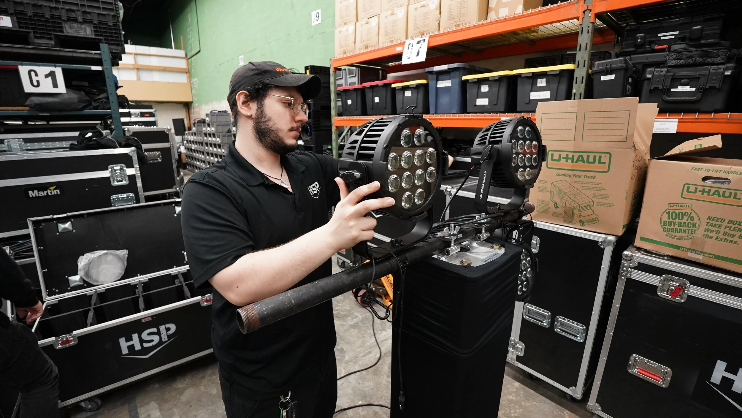 HSP event production in Boston MA - lighting technician