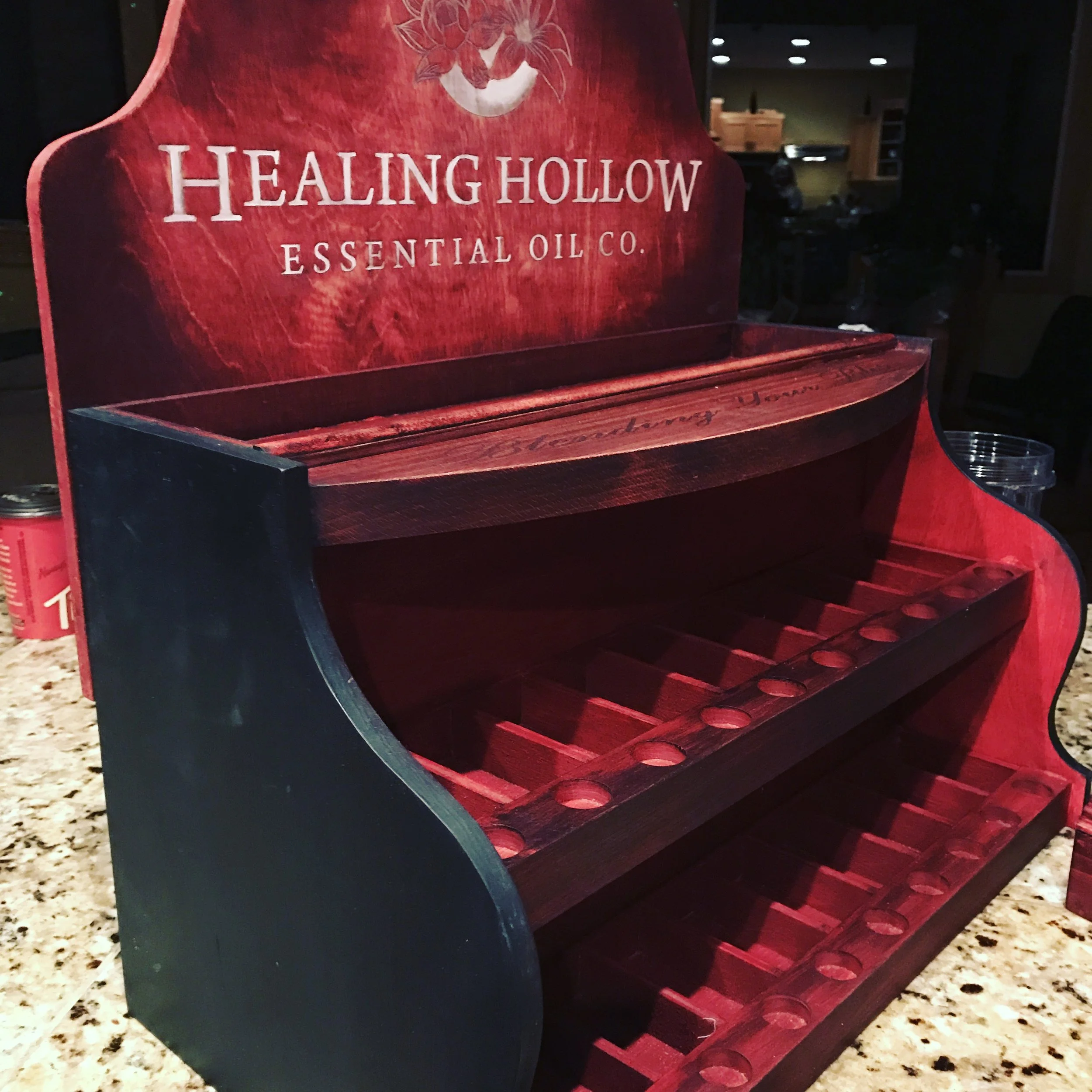 Small wooden display shelf for your store