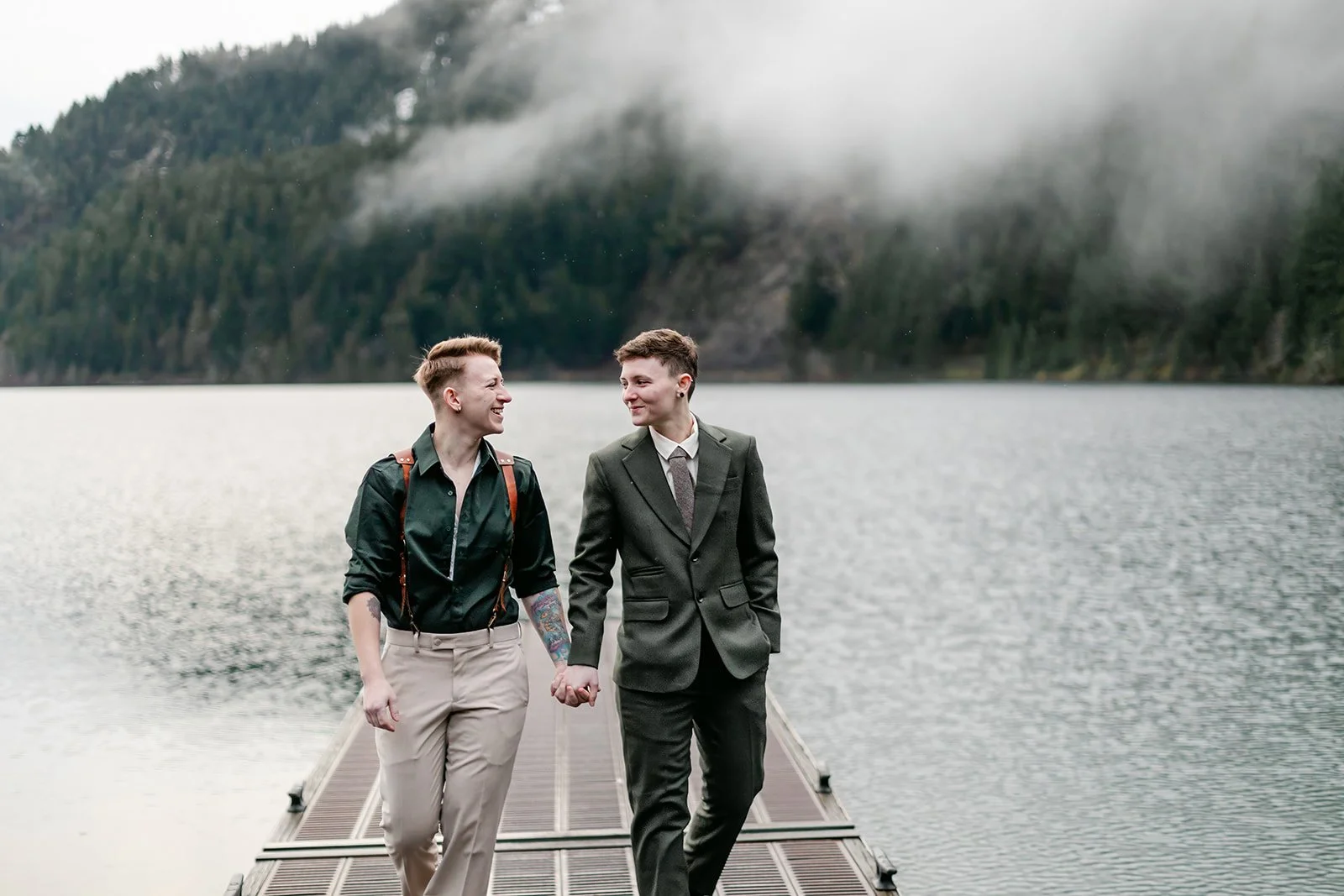 A Rainy January Elopement at Olympic National Park
