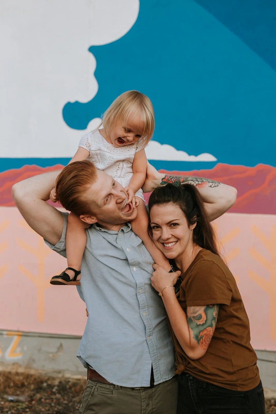 Urban Family Session in Boise, Idaho | Murals &amp; Golden Light