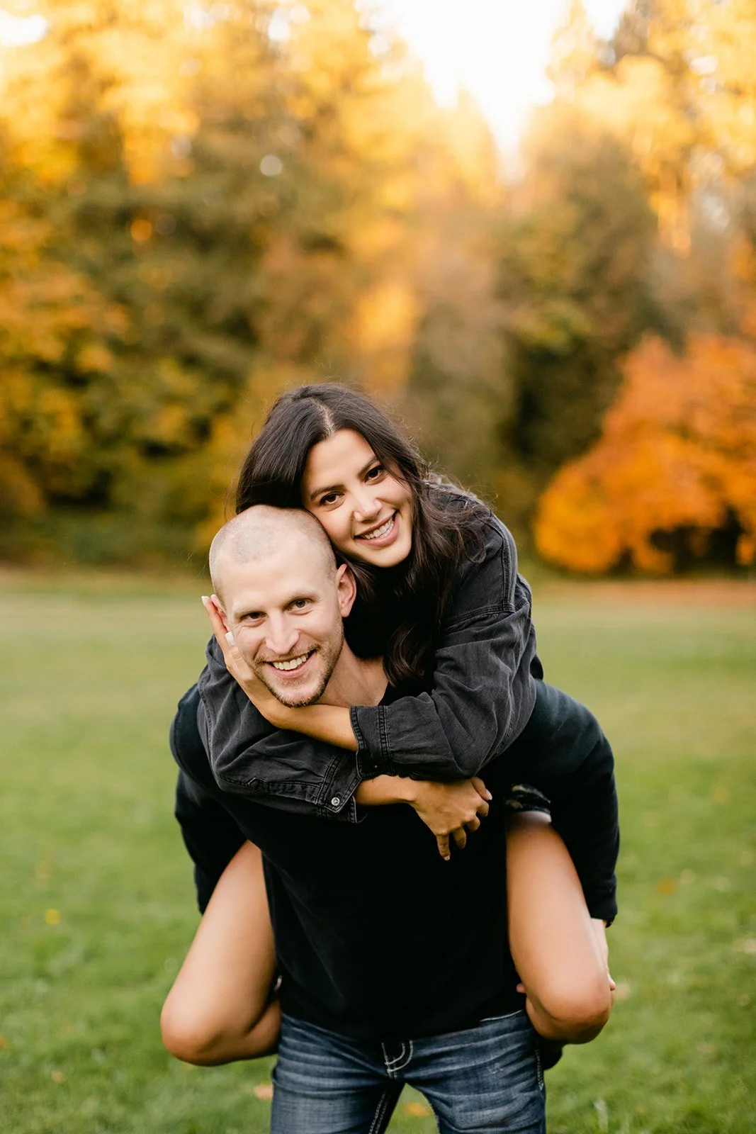 Dogs, Fall Color &amp; Forever | Rachel &amp; Dustin | Abrams Parl - Ridgefield, Washington