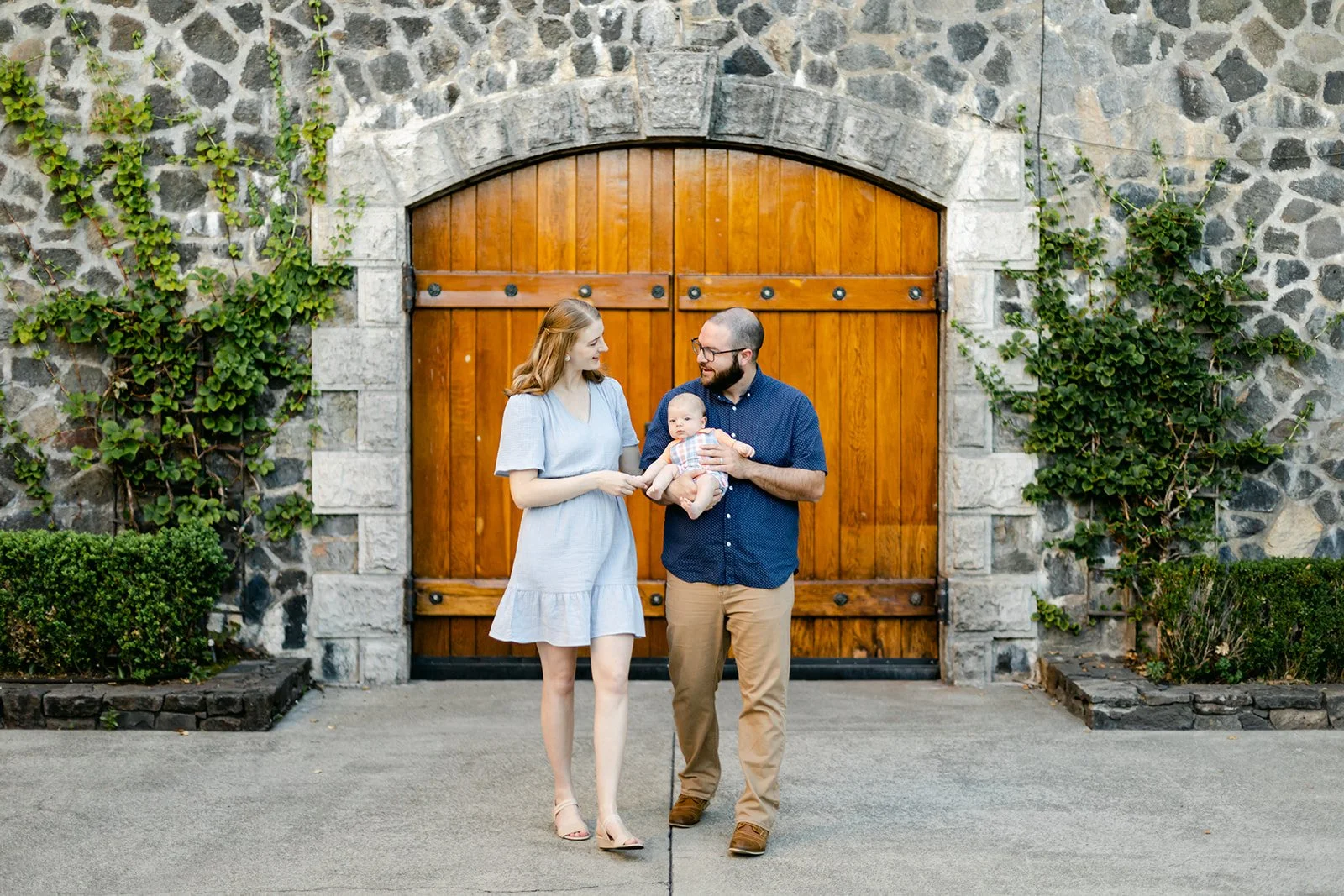 Baby Bryce Makes Three: A Family Session at a Winery in Napa Valley