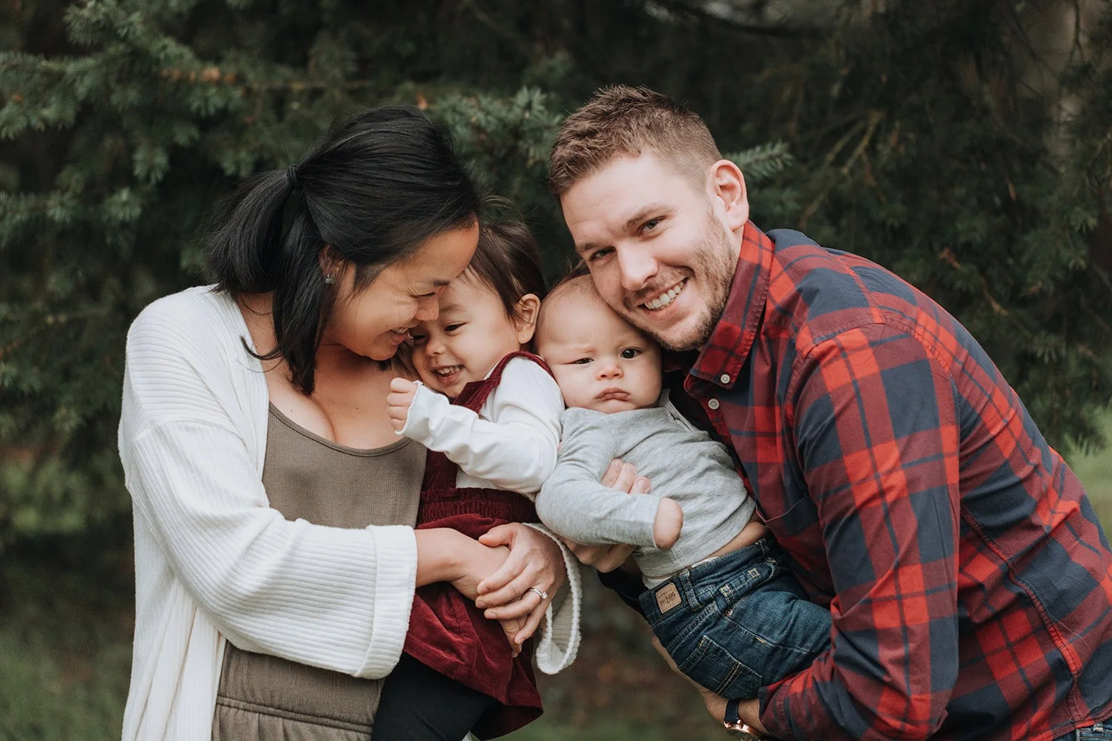 Tucked Into the Green — Samantha's Family Session on Private Property in Portland, Oregon