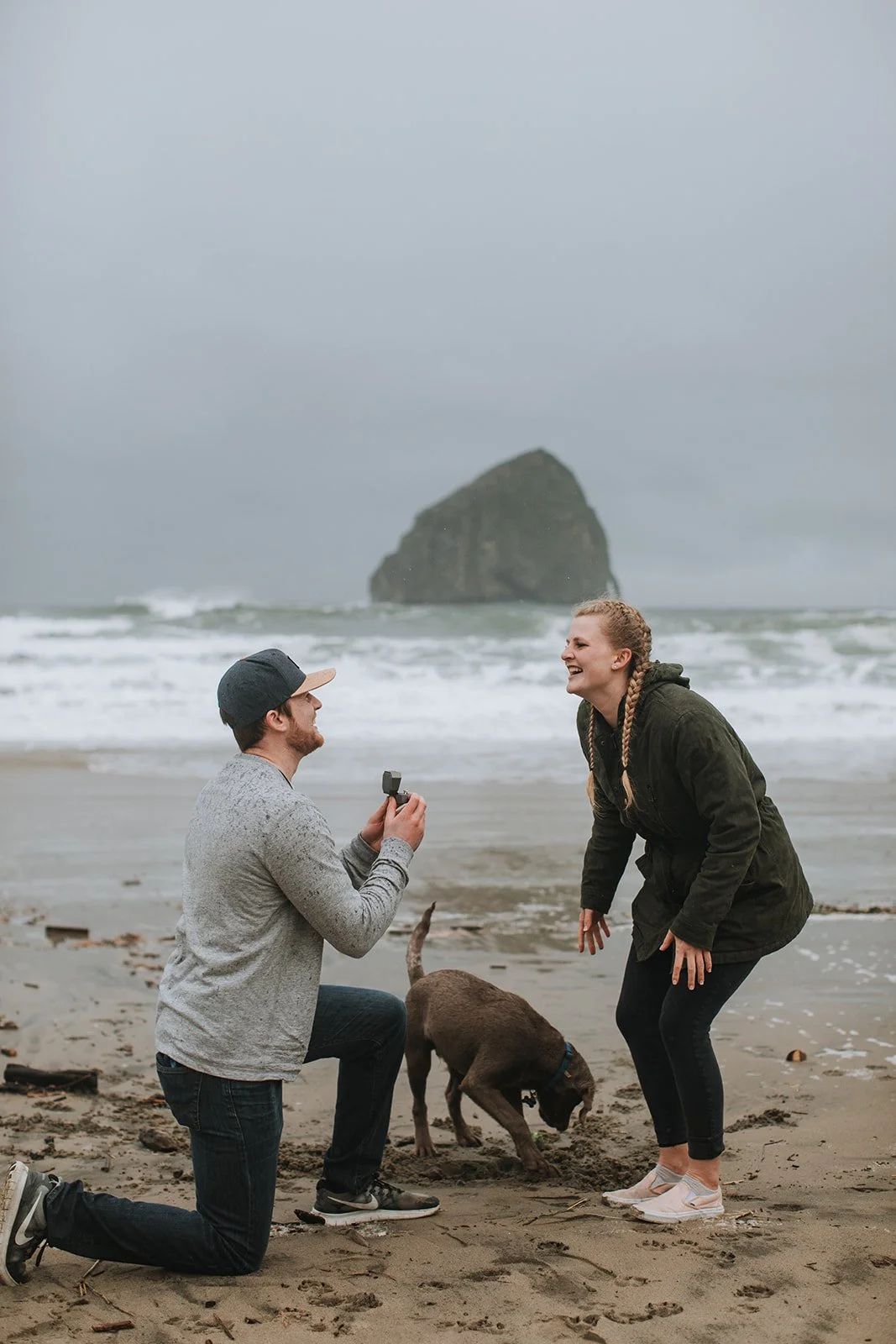 She Said Yes at Haystack Rock: A Surprise Proposal in Pacific City, Oregon