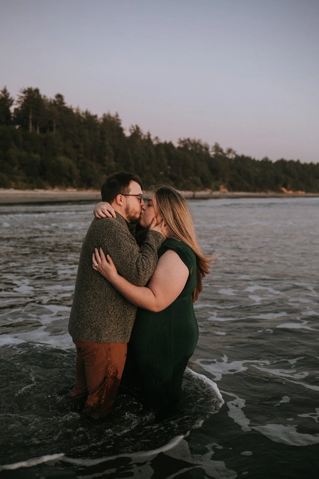 Into the Woods, Into the Water | Kodie + Josh | Beverly Beach Couple's Session