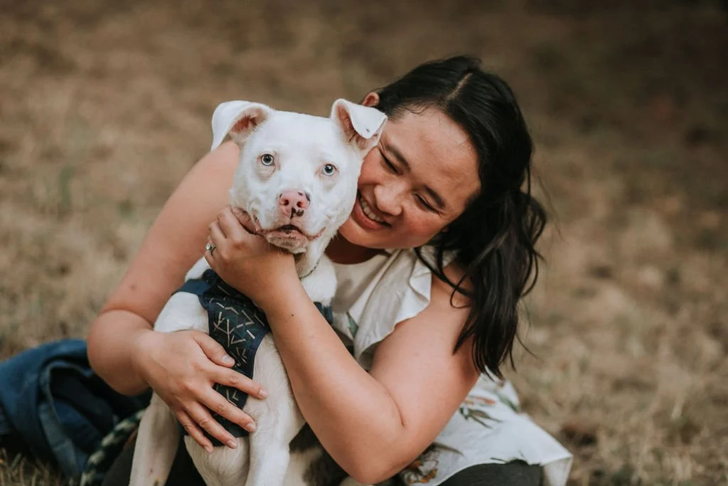 Jaime and Finn at Mount Tabor: A Portland Pet Portrait Session