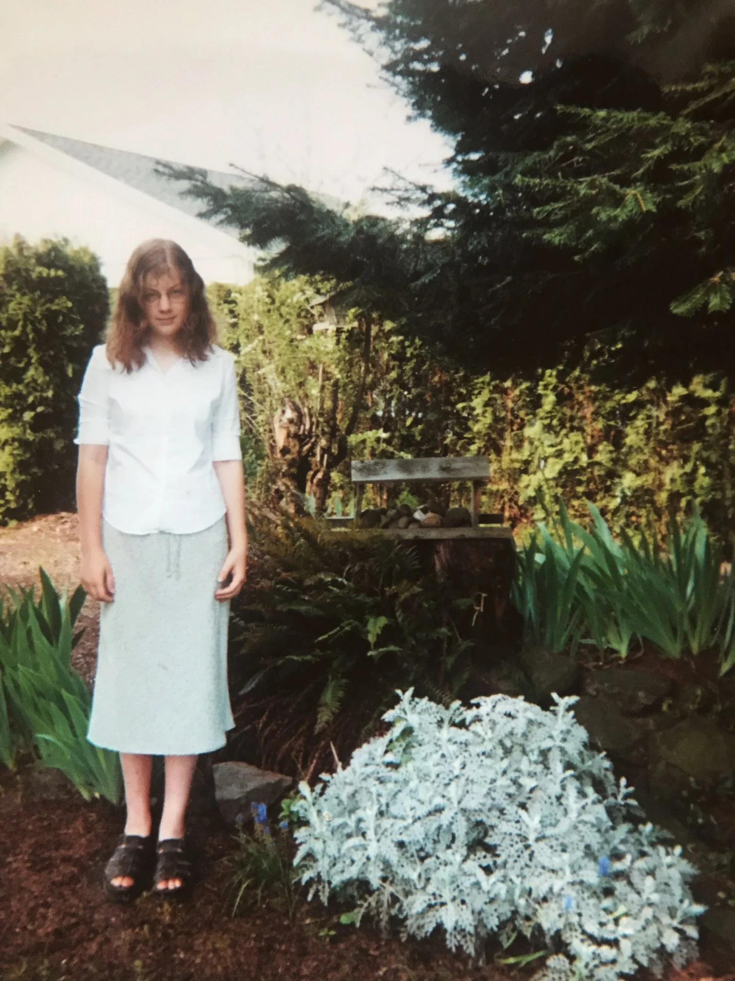 An awkward, homeschool photo of Leah Flores, photographer of Rare Day Photo, a photography studio based in Portland, Oregon