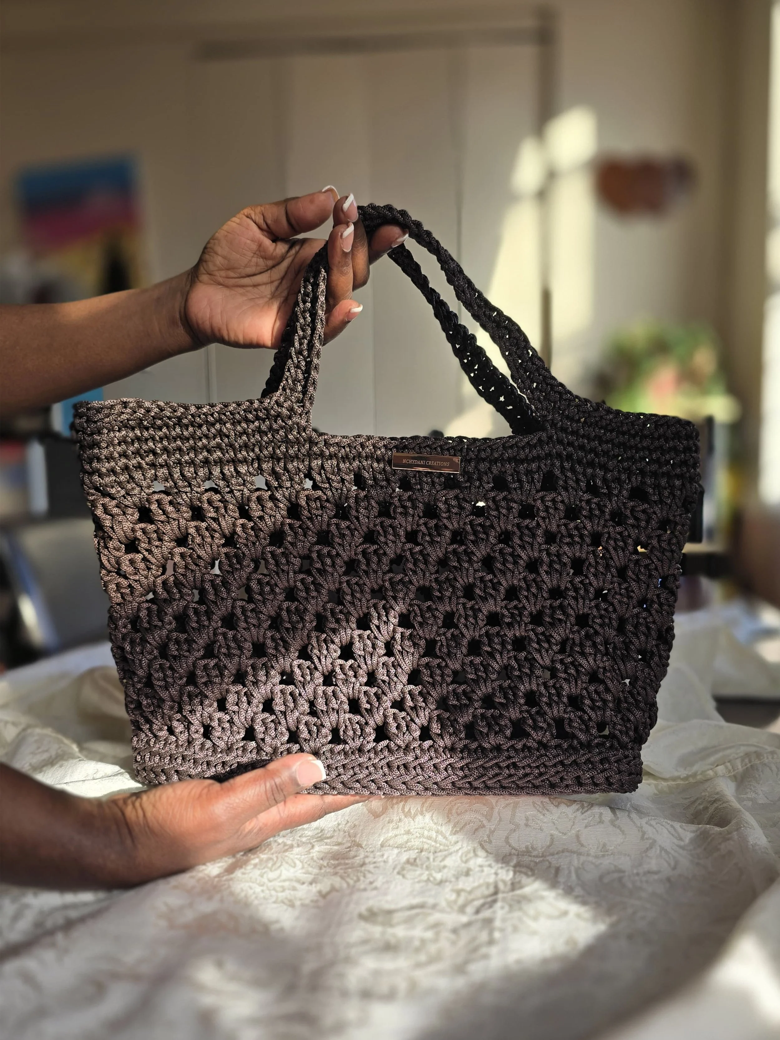 Classic Cocoa Handheld Tote