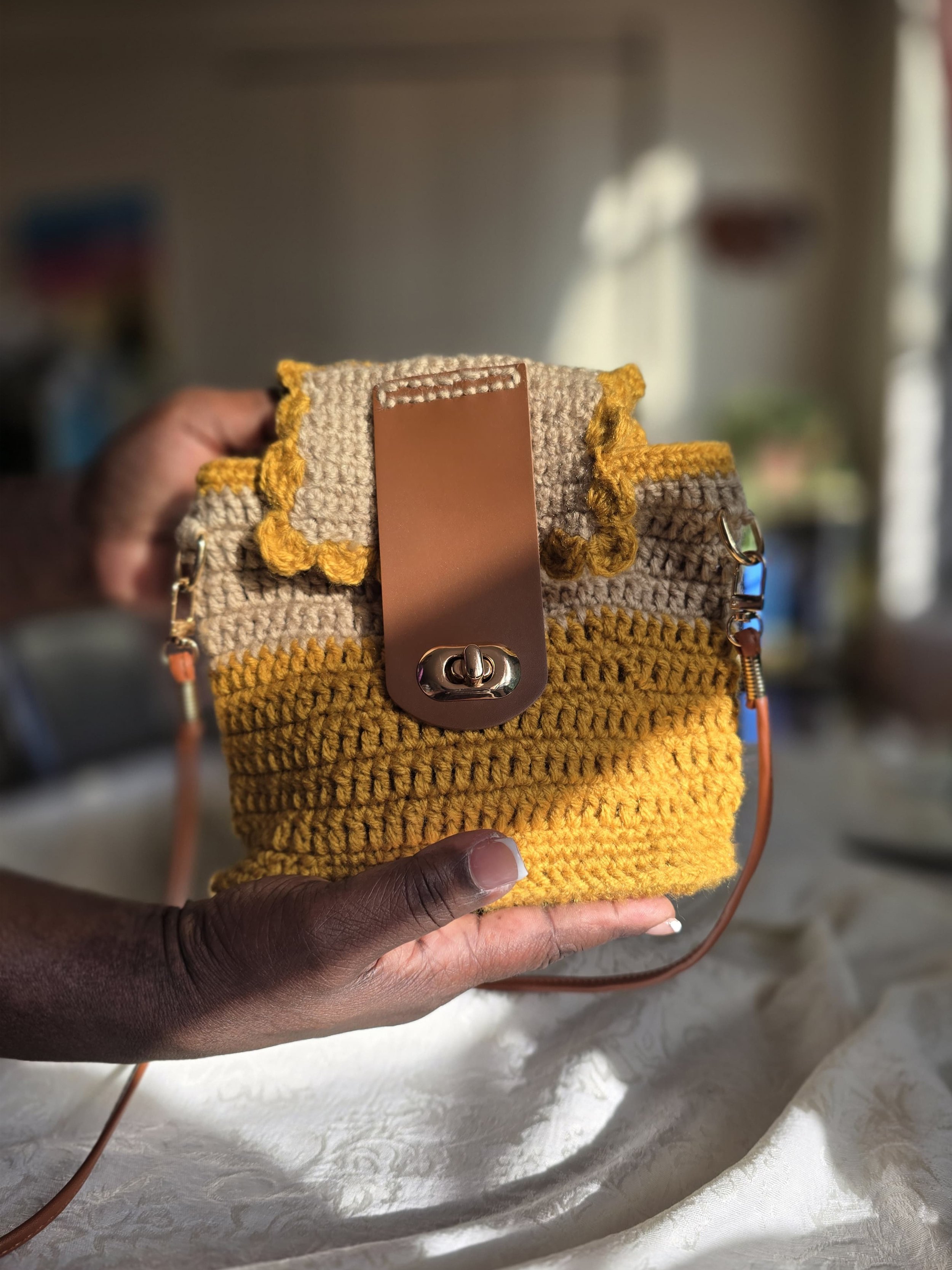 Golden Mustard Crossbody Bag