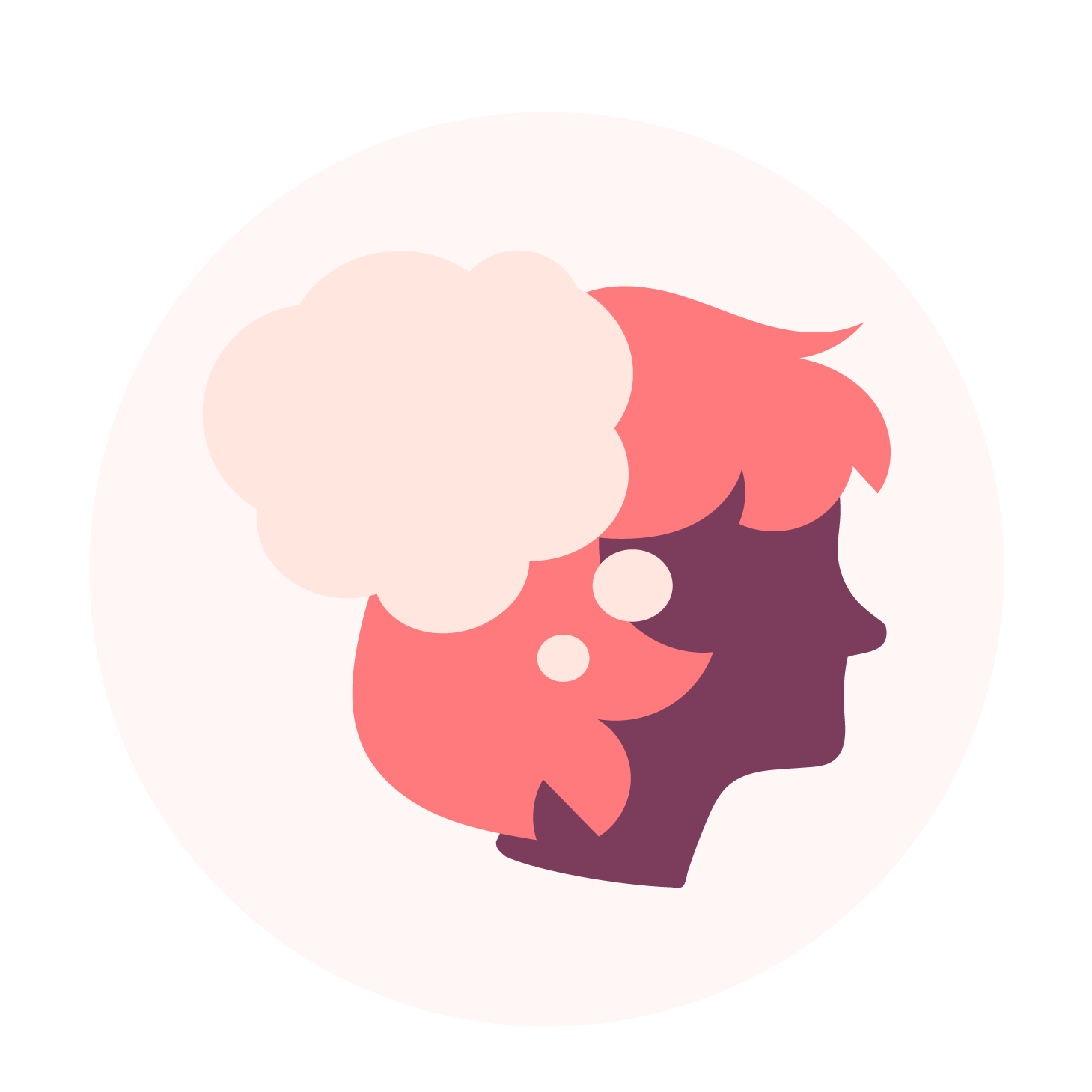 woman with thought bubble icon