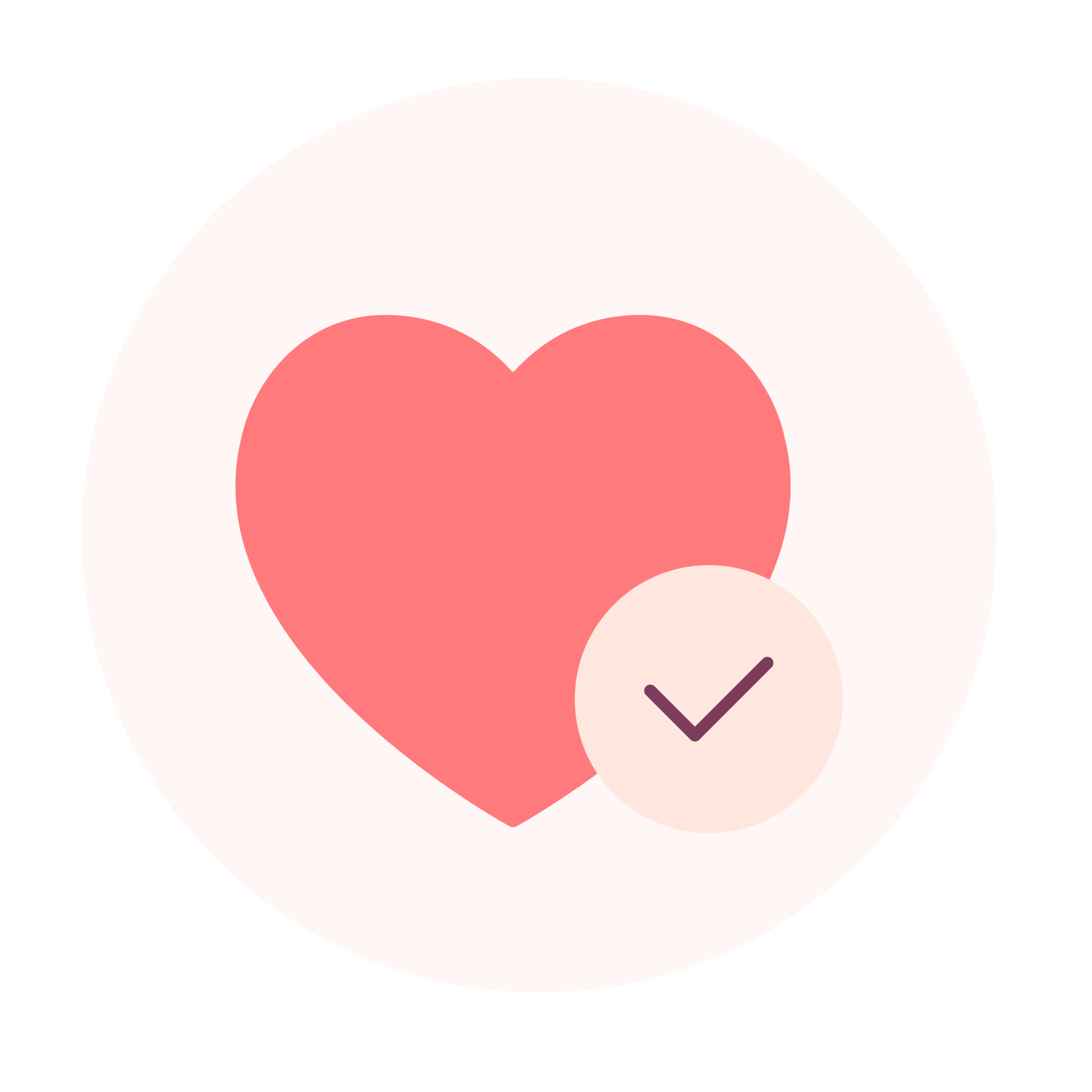 heart with check mark