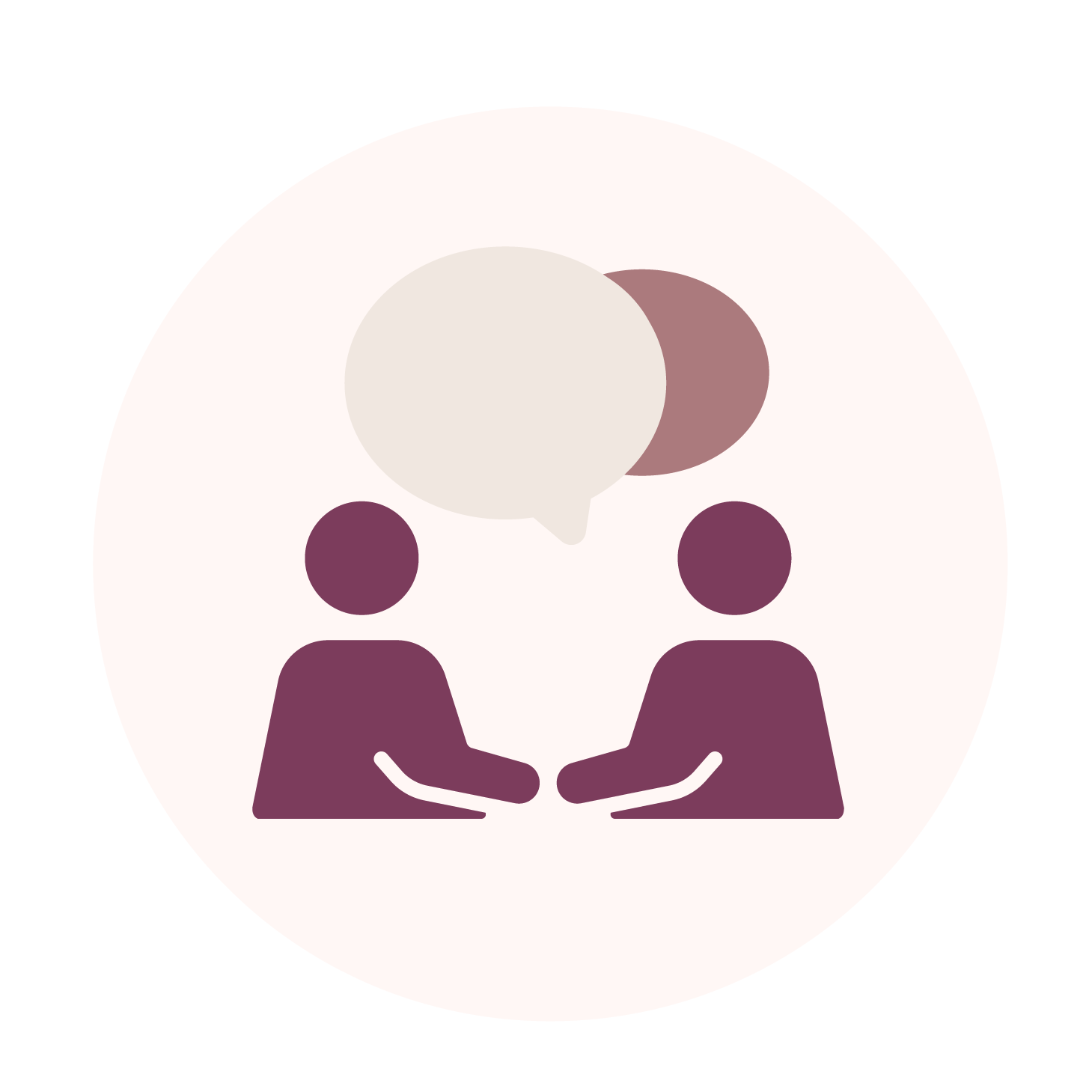 Two people talking icon