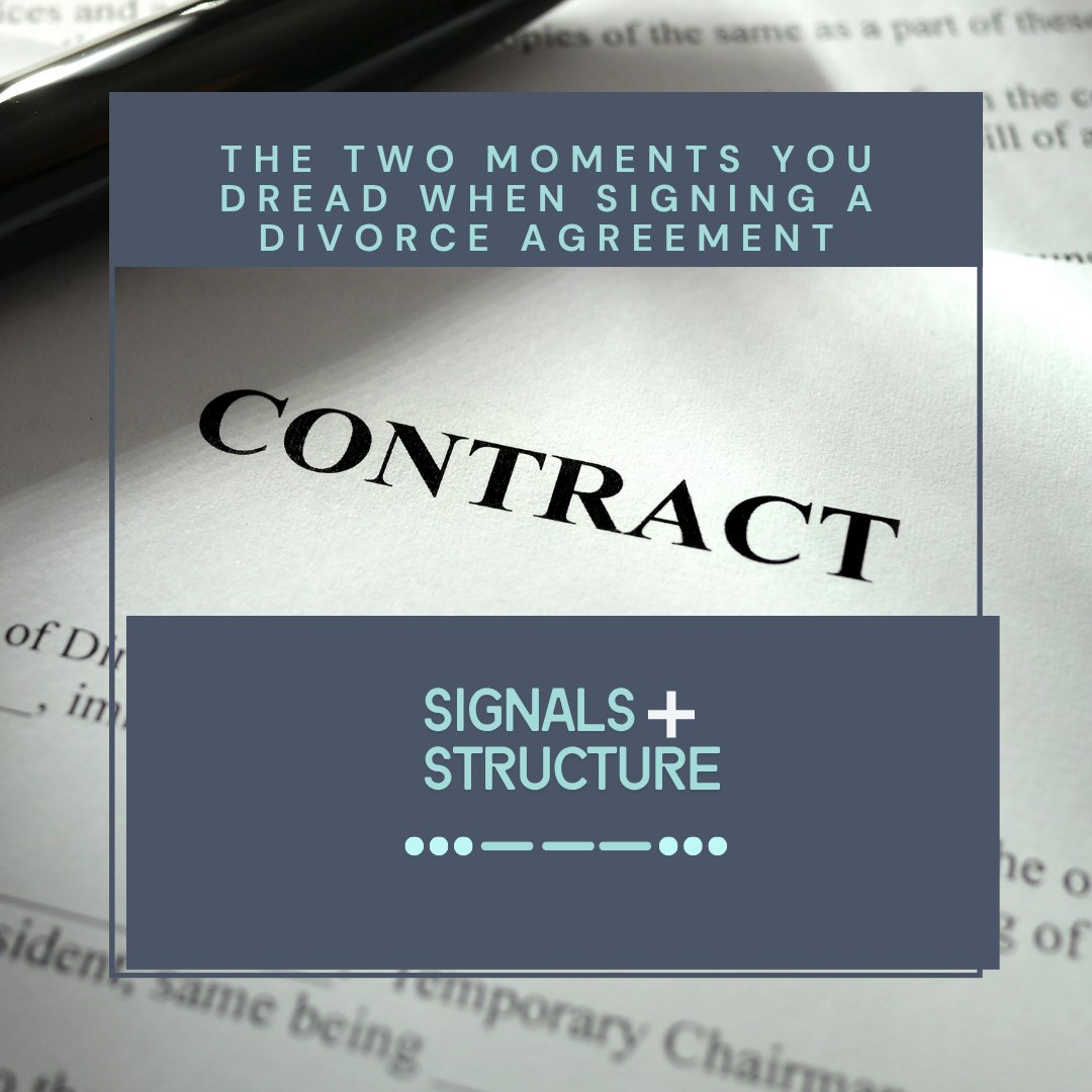 The two moments people dread when signing a divorce agreement…