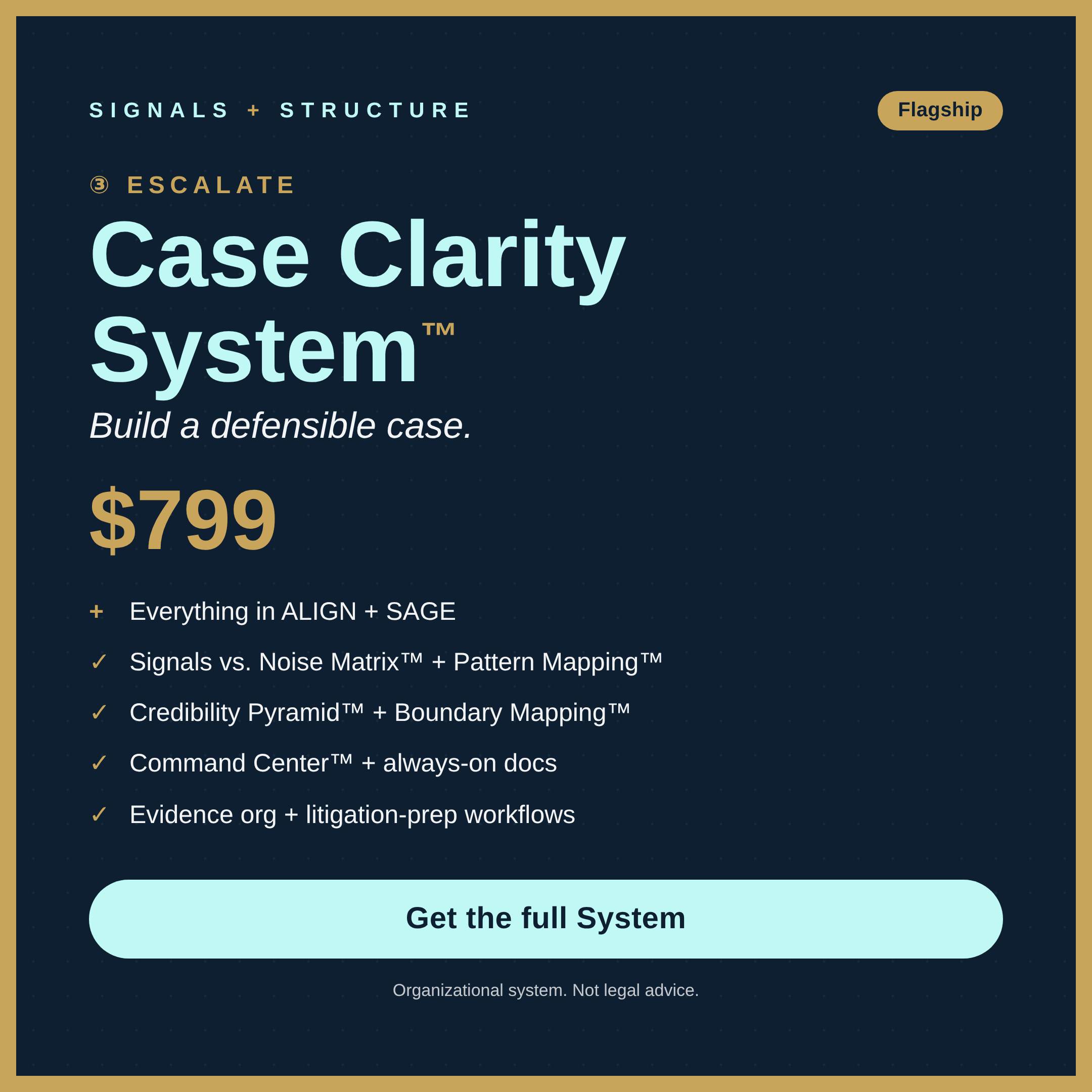 CASE CLARITY SYSTEM™ - Organize Your Whole Case