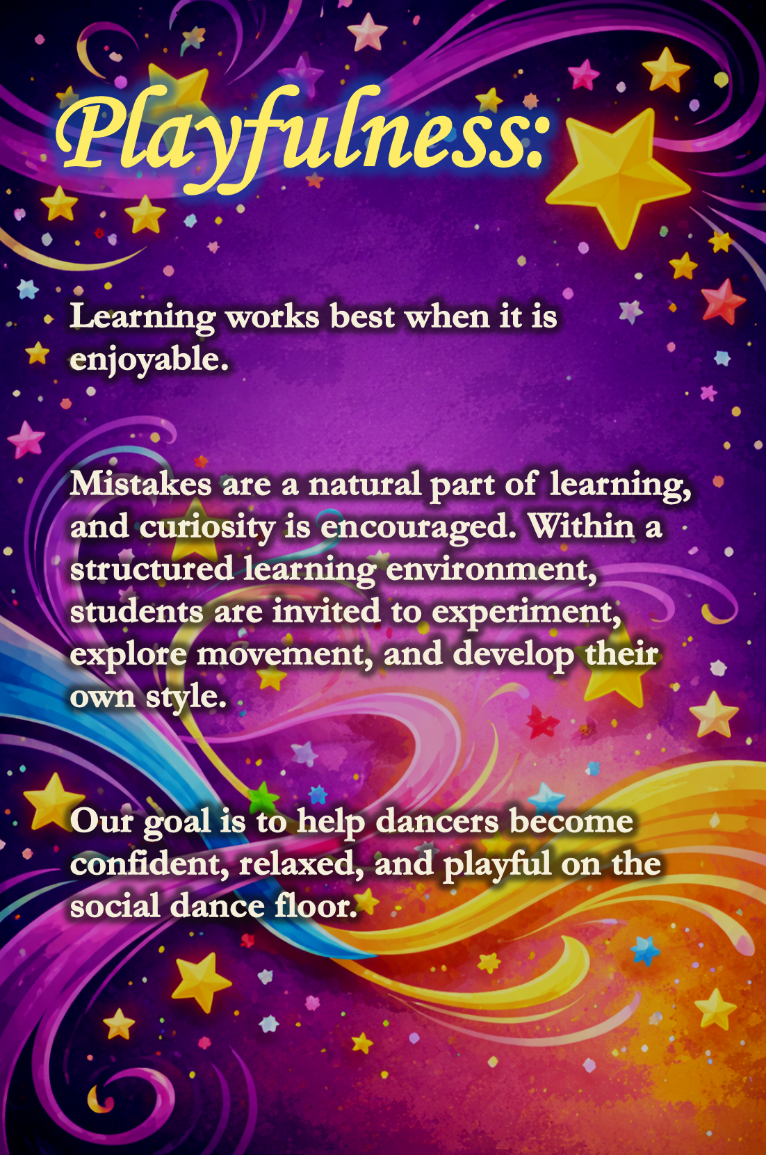 The way we teach and the culture we build in our classes is guided by a set of core values.