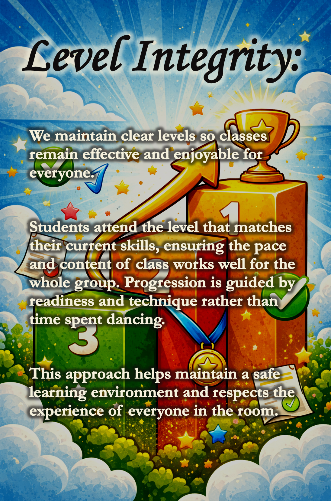 The way we teach and the culture we build in our classes is guided by a set of core values.