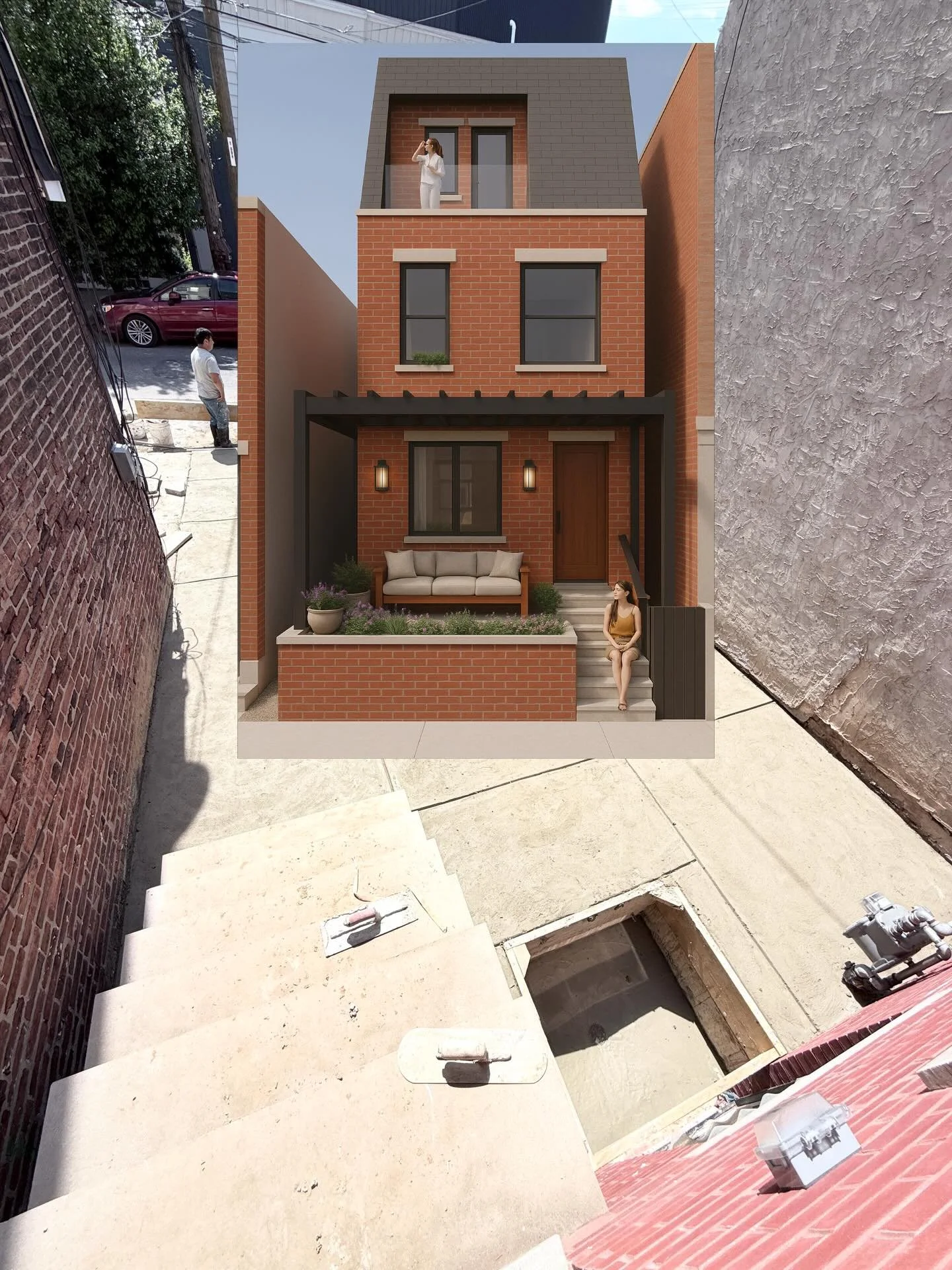 The outdoor spaces at our next Fishtown project are coming together!