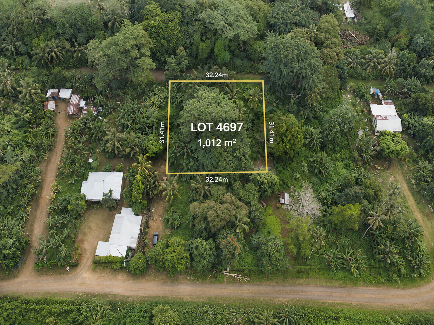 Prime 1,012m² freehold residential section in the sought-after village of Vaitele. Approximate boundaries shown for illustration purposes.